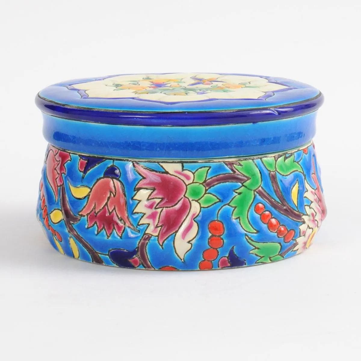 Puzderko, multikolor, ceramika, Longwy, Francja, lata 40. - 164355