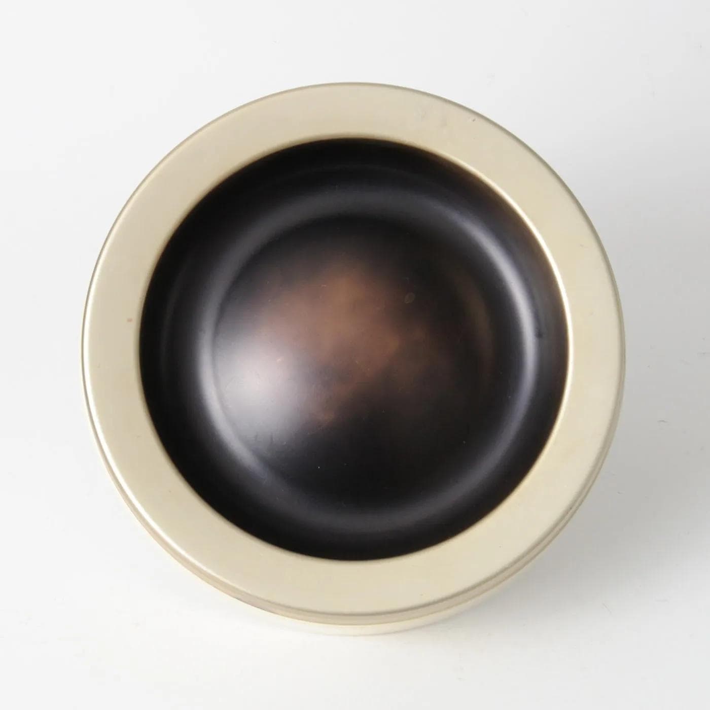 Platter, beige metal, grey plastic, by Studio Erre, Rexite, Italy, 1970s. - 164329