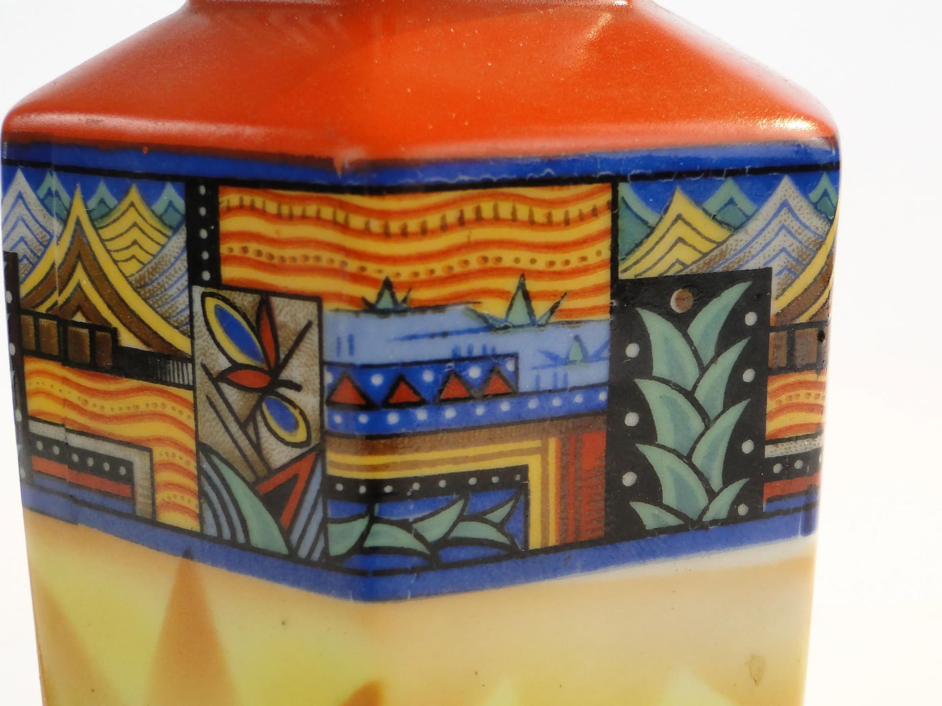 Wielokolorowa porcelanowa lampa zapachowa art deco, Schauberg, Niemcy, lata 30. - 10758