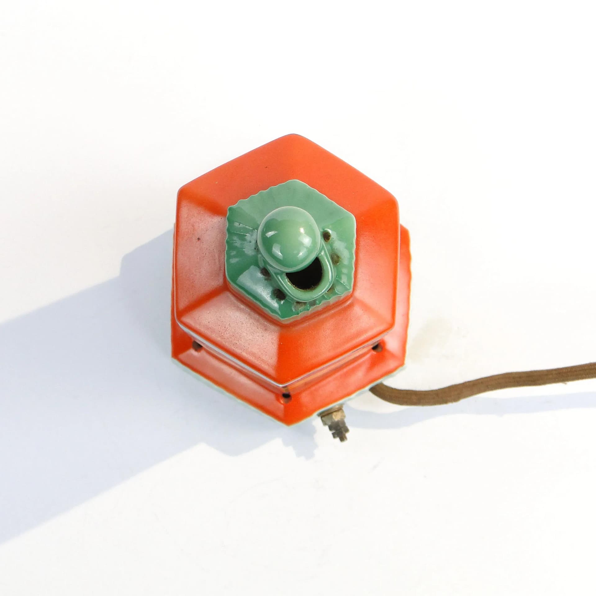 Wielokolorowa porcelanowa lampa zapachowa art deco, Schauberg, Niemcy, lata 30. - 10753