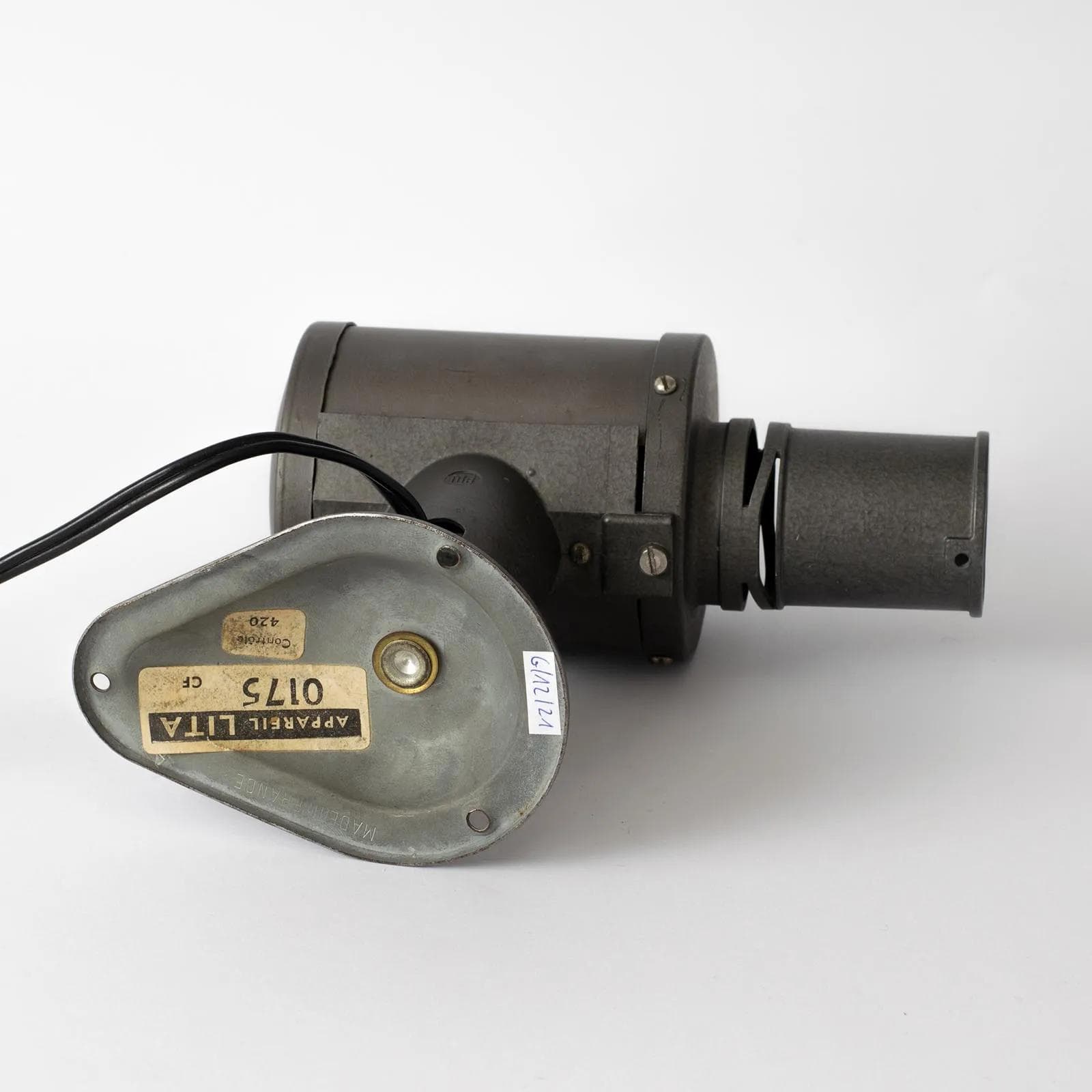 Lampa projektor, ciemnoszary, stal, Lita, Francja, lata 50. - 164909