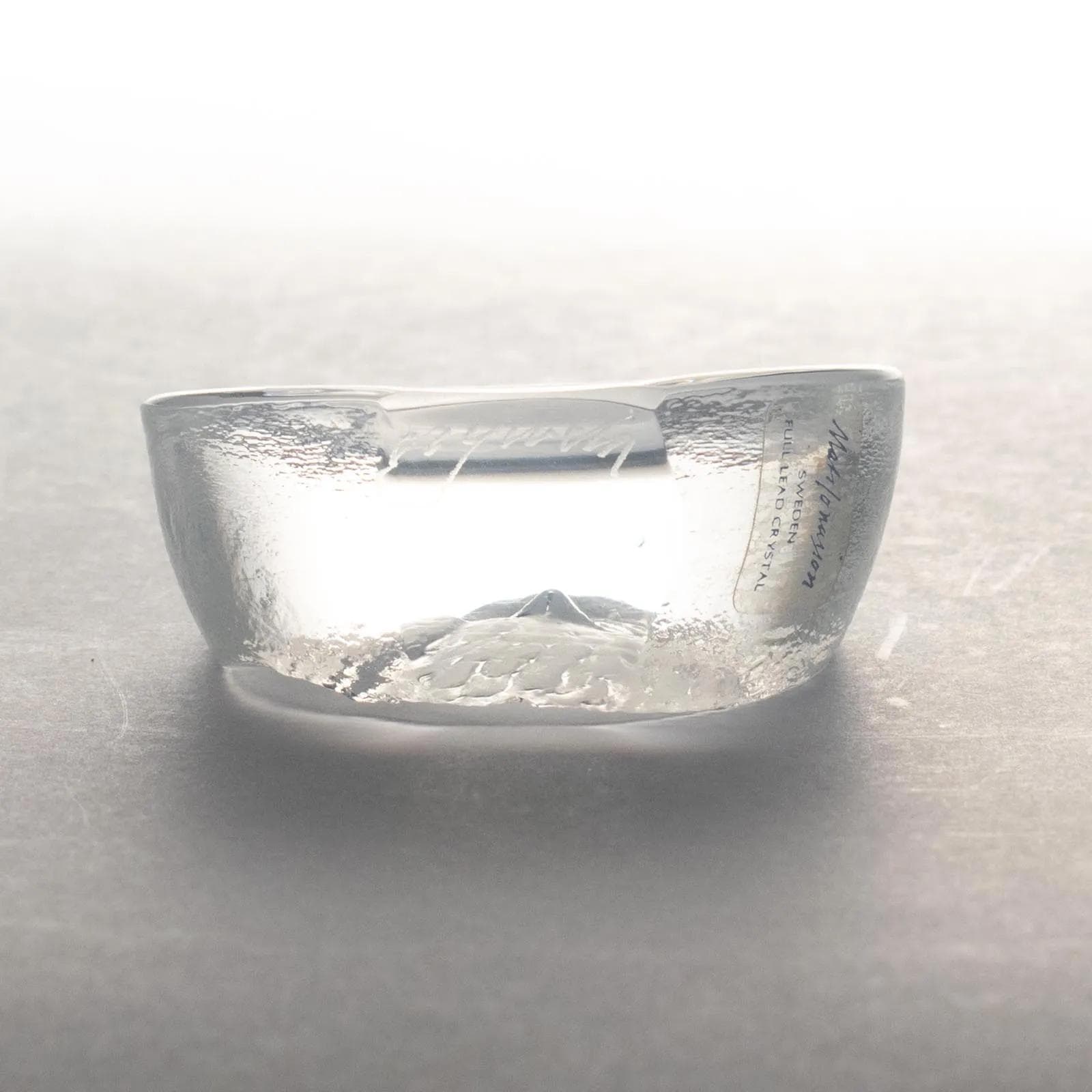 Rzeźba sowa, przezroczyste szkło, proj. M. Jonasson, Maleras, Szwecja, lata 90. - 164872