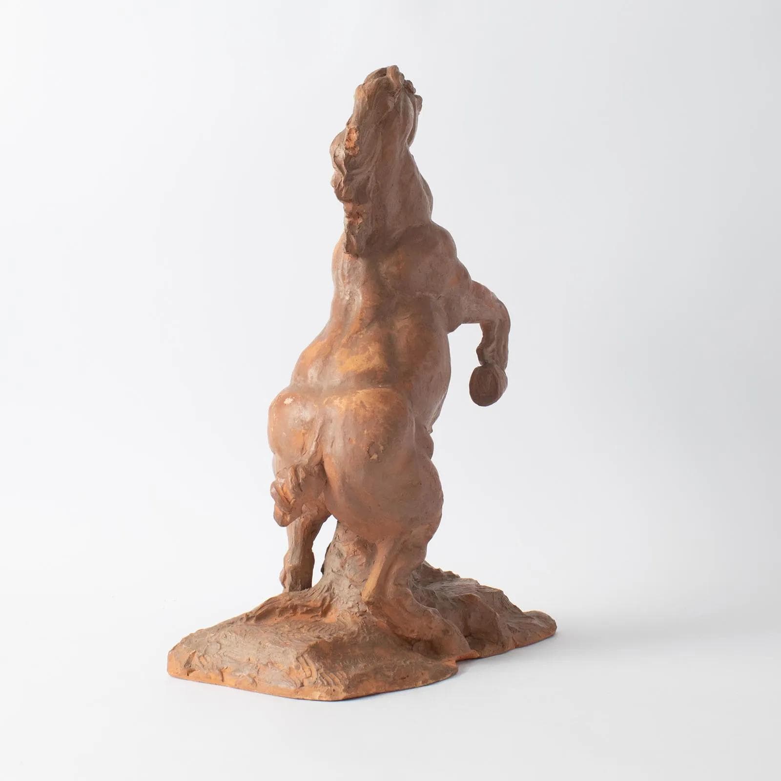 Sculpture Horse, orange terracotta, by M. Waucquez, Belgium, 1930s - 164861