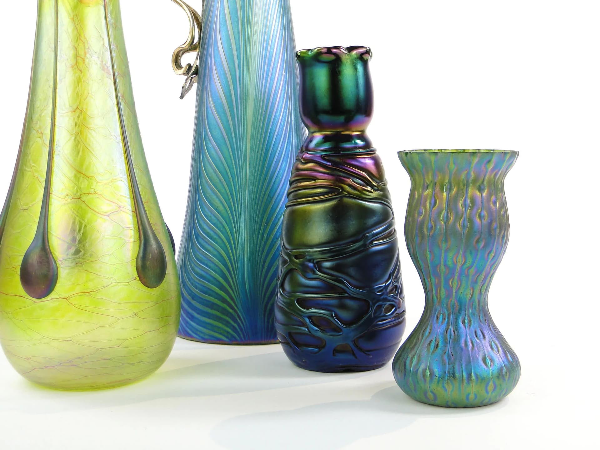 Art Nouveau vase, multicolor, opaline glass, Czech Republic, early 20th c. - 10747