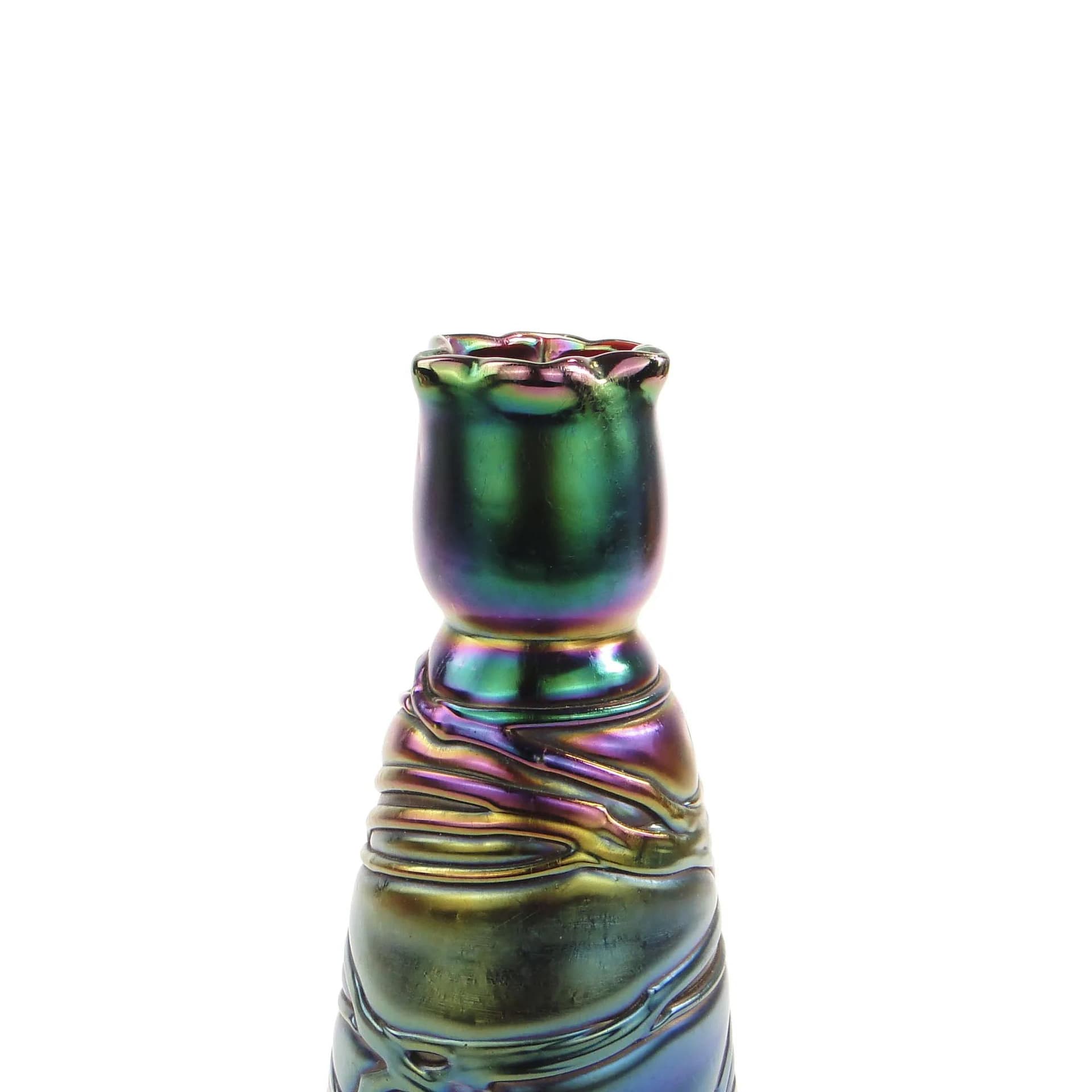 Art Nouveau vase, multicolor, opaline glass, Czech Republic, early 20th c. - 10744