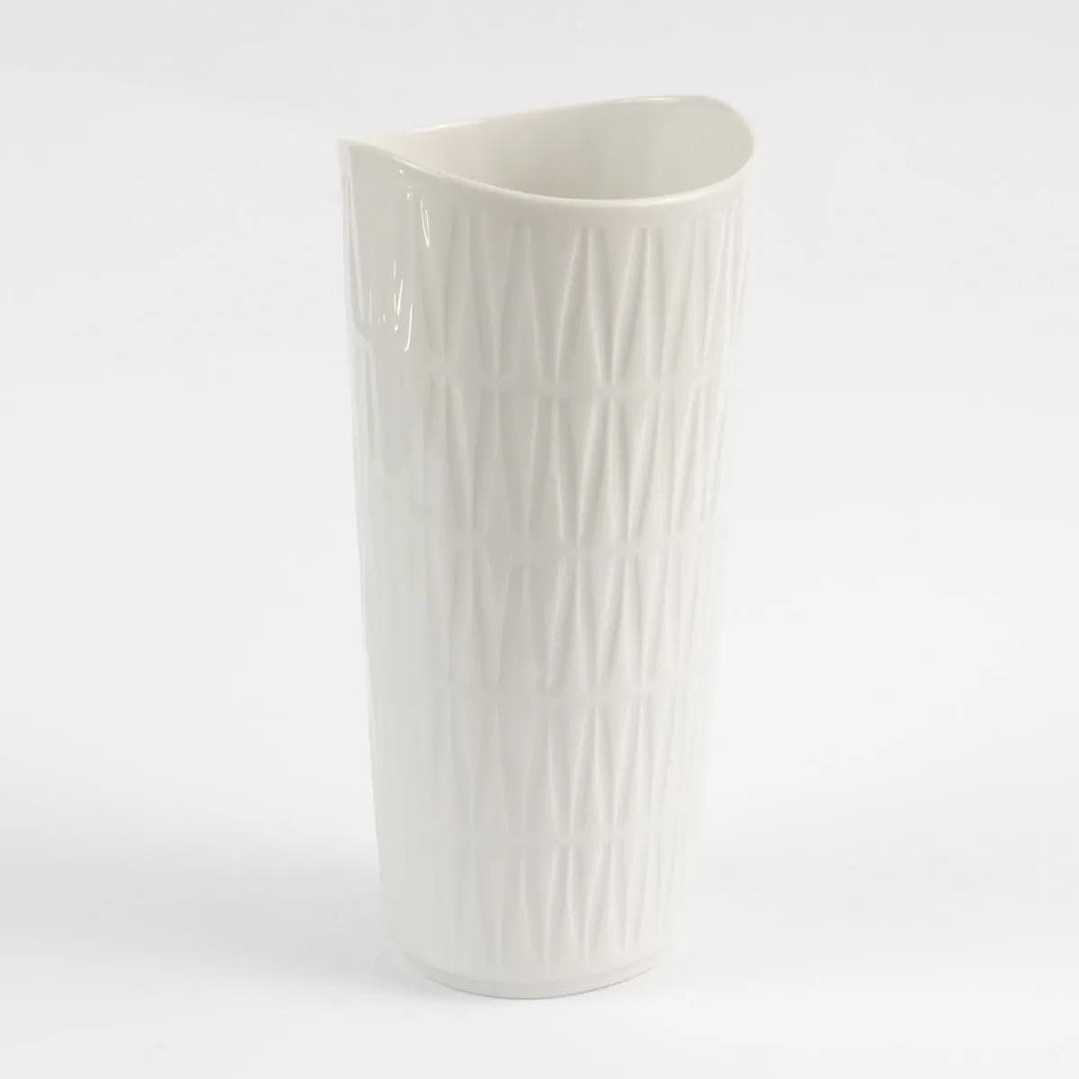 Vase, ivory white porcelain, Edelstein, Germany, 1960s. - 164827
