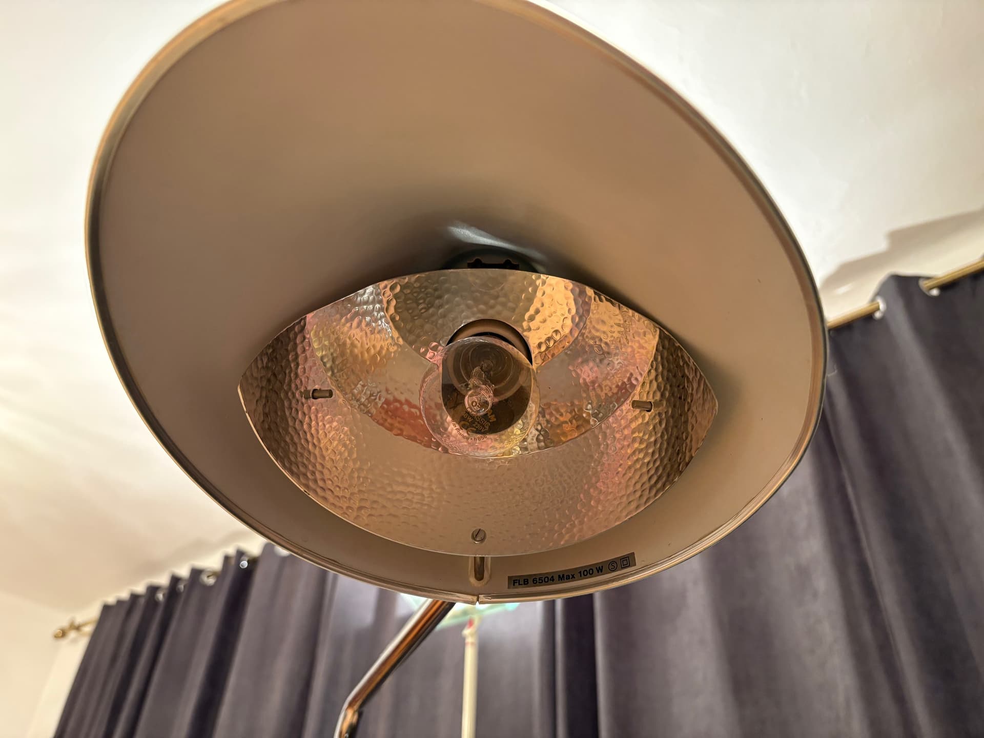 Para lamp Delux, brązowy, aluminium, stal chromowana, proj. S. Björklund, L. Gustafsson, Szwecja, lata 70. - 164491