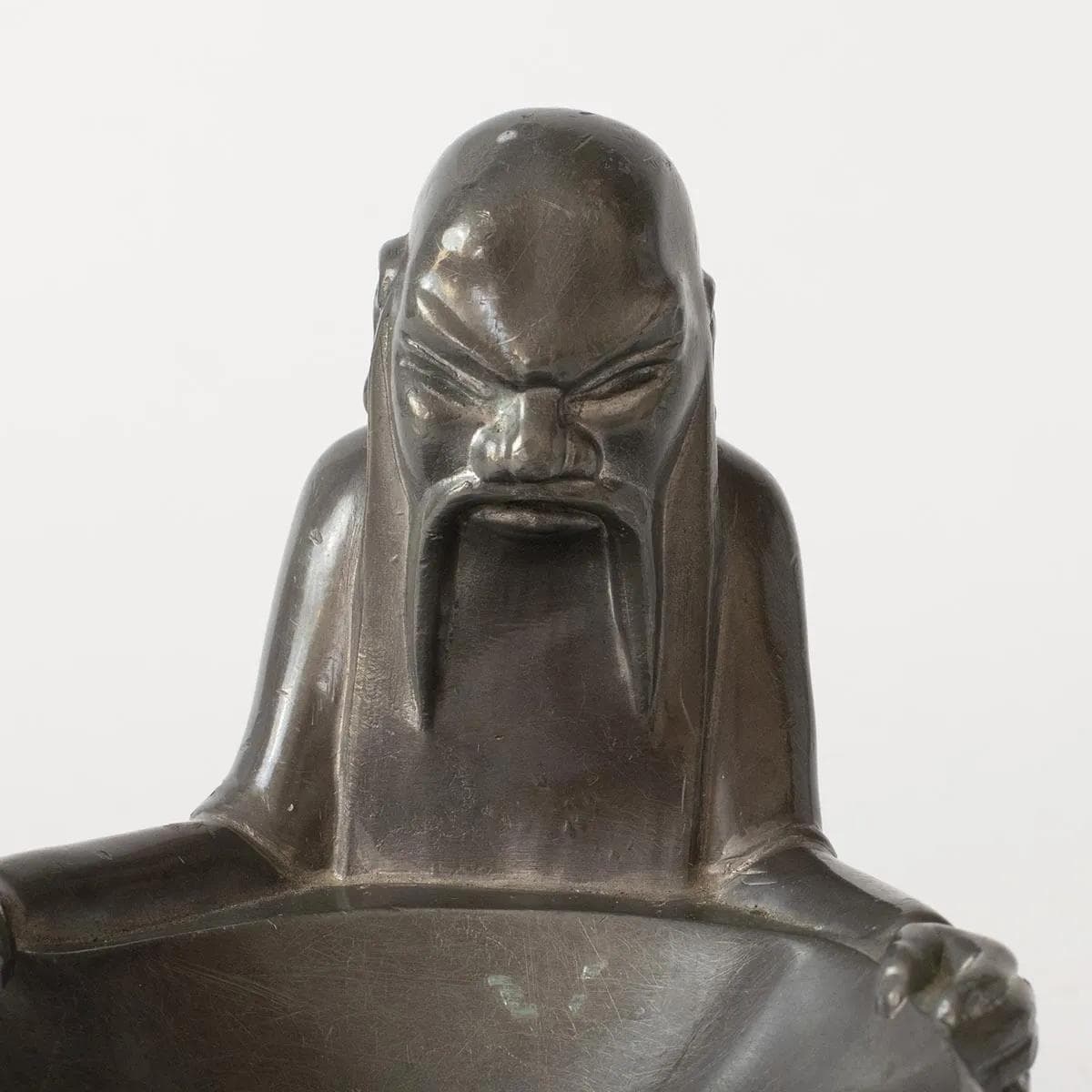 Figurka mnicha, srebrny, metal, proj. J.-P. Le Verrier, Francja, lata 60. - 164817