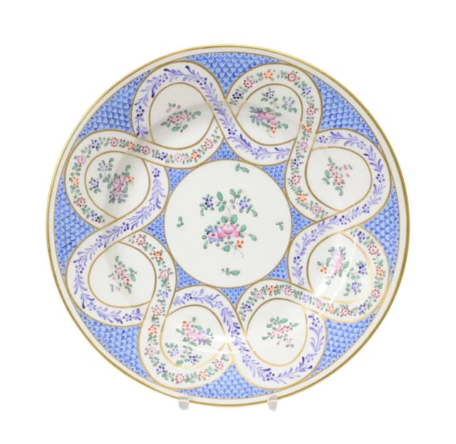 Platter Samson, multicolor porcelain, France, early 20th c. - DIMENSION