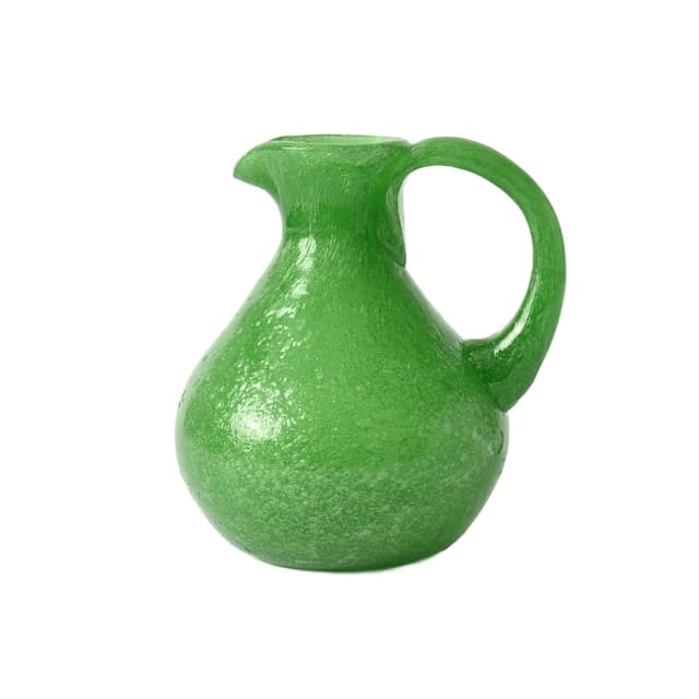 Wazon Pulegoso, zielony, szkło, Włochy, lata 60. - WYMIARY