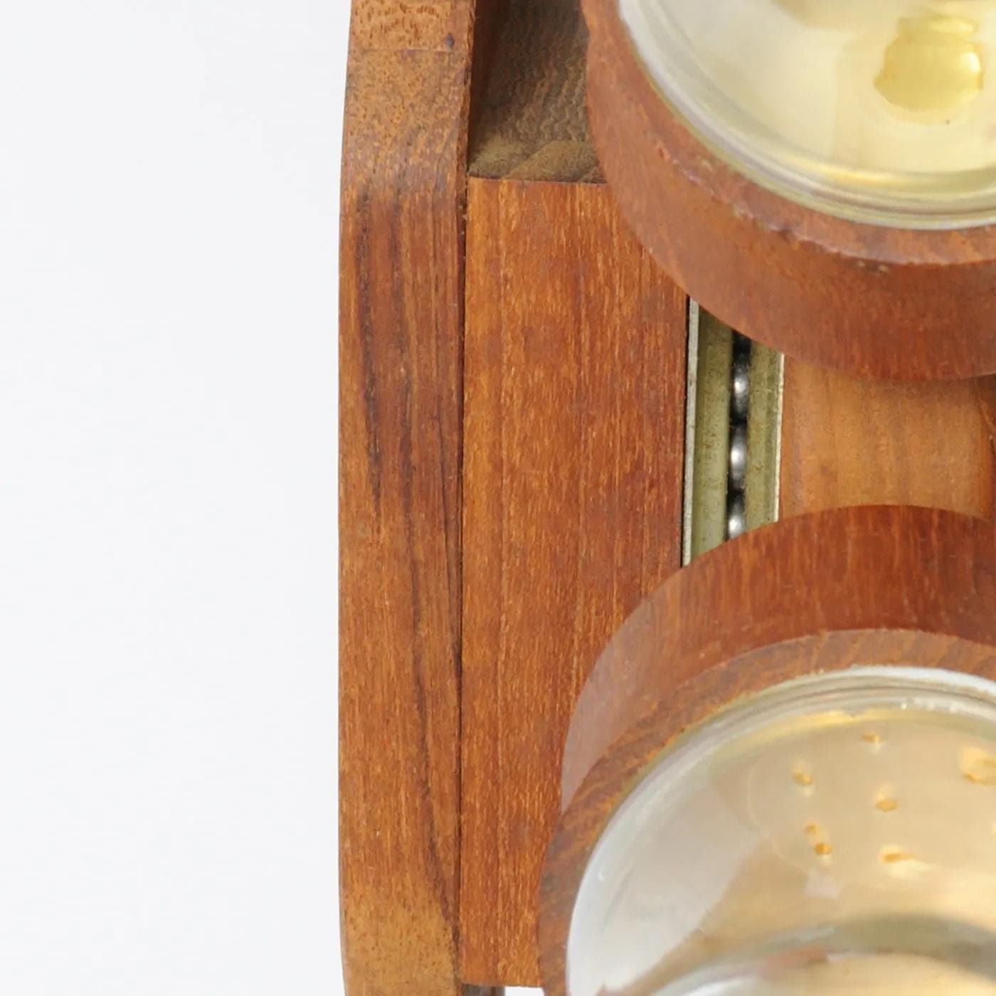 Revolving Spice Rack, light brown teak, glass, Digsmed, Denmark, 1960s. - 164677