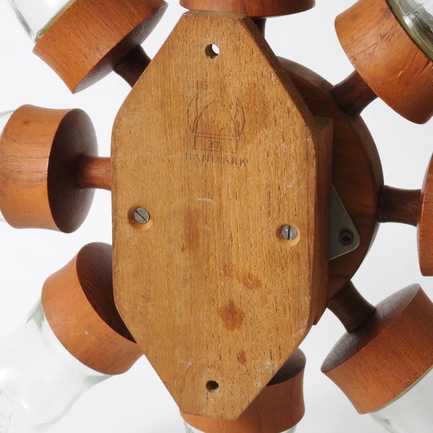 Revolving Spice Rack, light brown teak, glass, Digsmed, Denmark, 1960s. - 164676