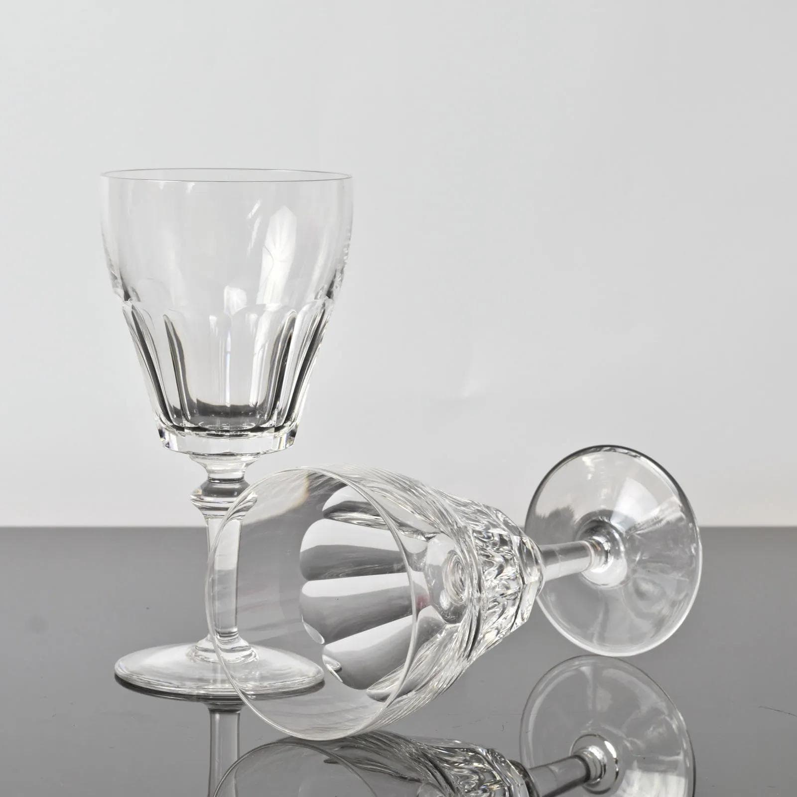 Komplet kieliszków do wody, transparentny kryształ, Val Saint Lambert, Belgia, lata 50. - 164637