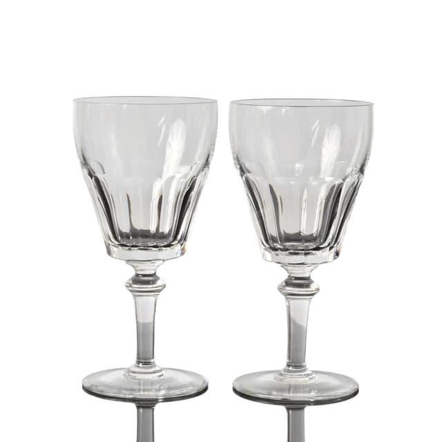 Komplet kieliszków do wody, transparentny kryształ, Val Saint Lambert, Belgia, lata 50. - WYMIARY