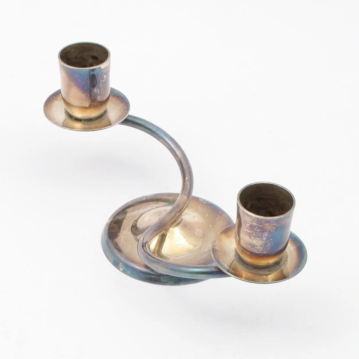 Candleholder Berg, silver brass, Denmark, 1960s. - 164616