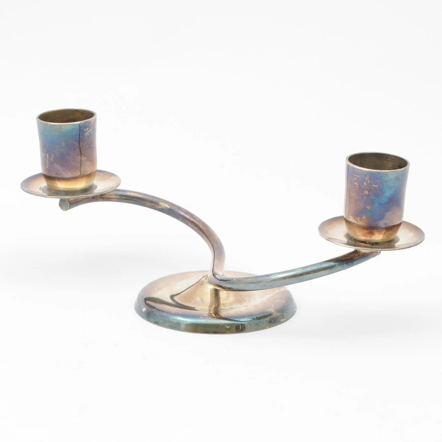 Candleholder Berg, silver brass, Denmark, 1960s. - 164620