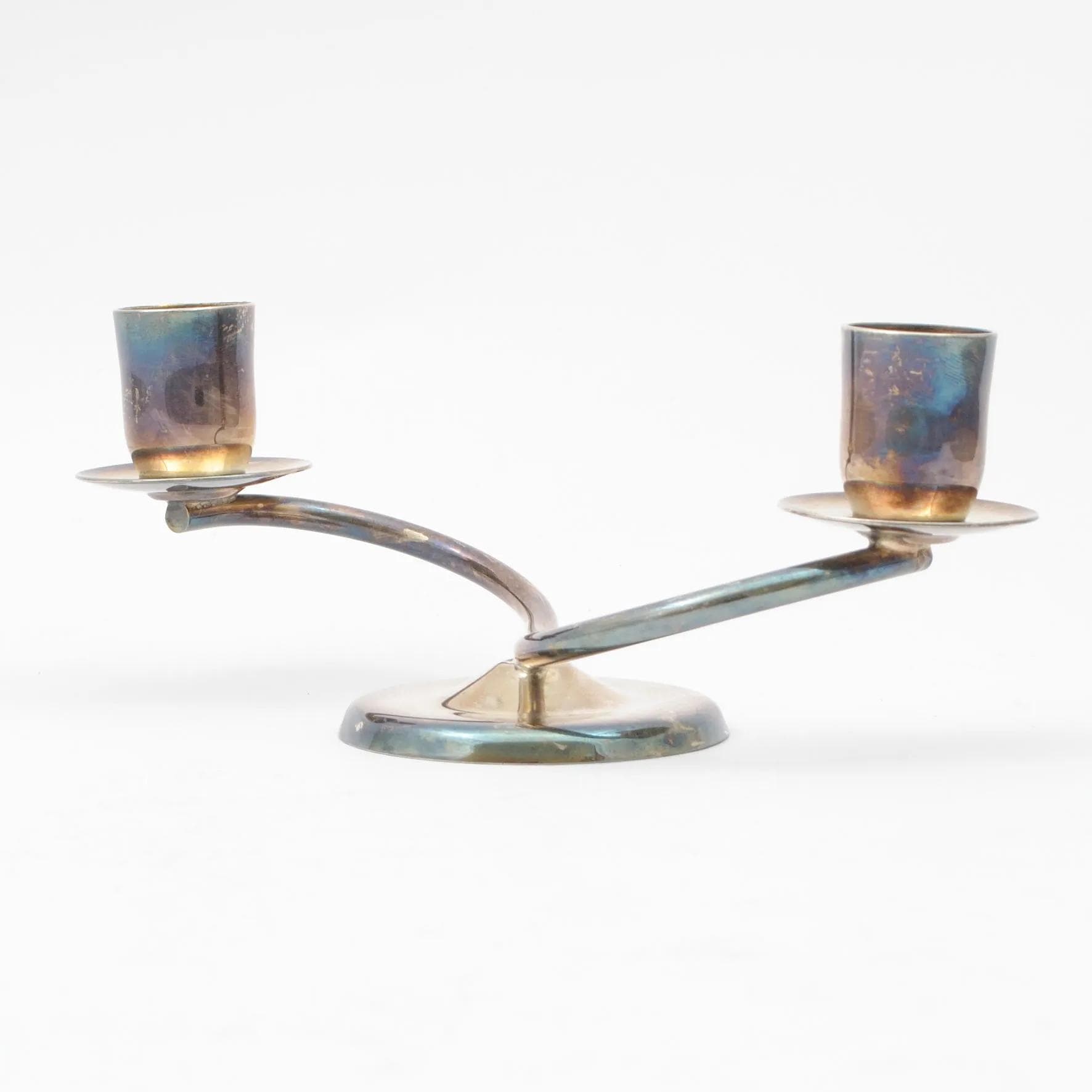 Candleholder Berg, silver brass, Denmark, 1960s. - 164617