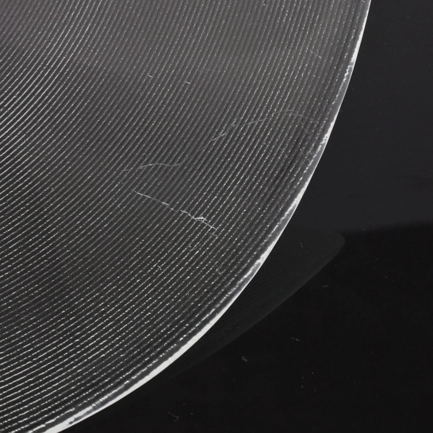 Bowl, grey glass, by J. Suhajek, Crystalex Novy Bor, Czechoslovakia, 1980s. - 164605