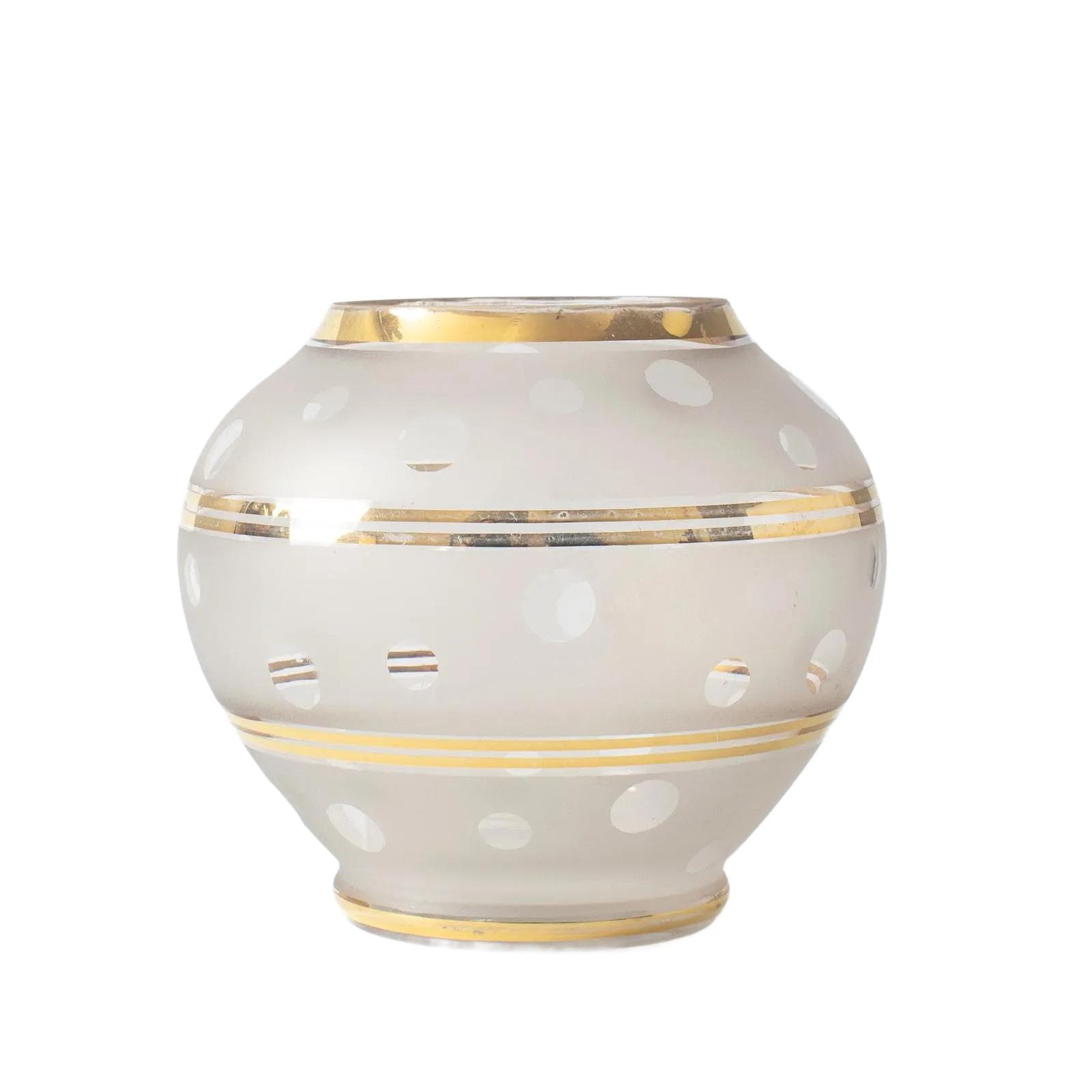 Wazon art déco, szkło biel kości słoniowej, De Rupel, Belgia, lata 40.