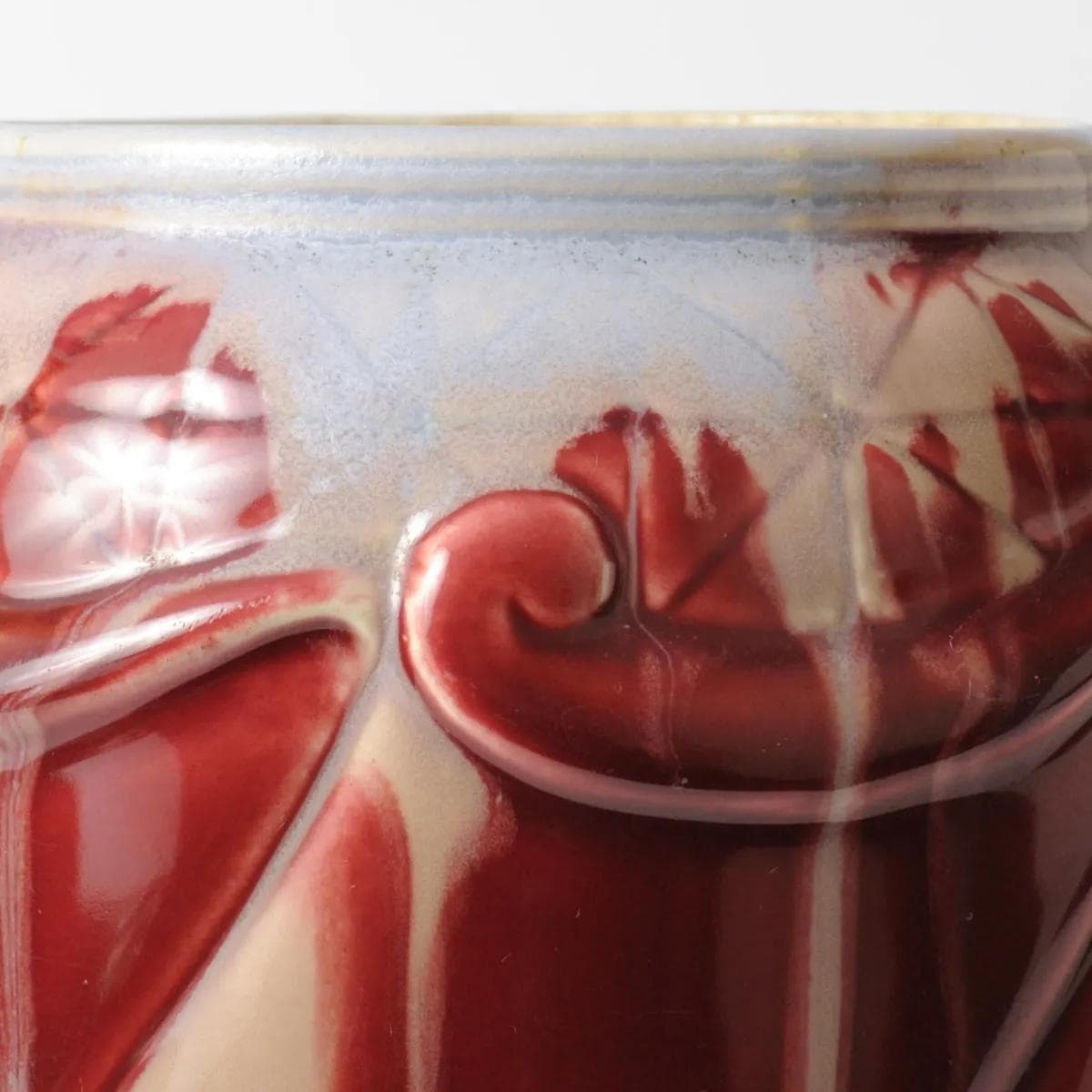 Art Nouveau Vase, red, ceramics, Faiencerie Thulin, Belgium, early 20th c. - 164560