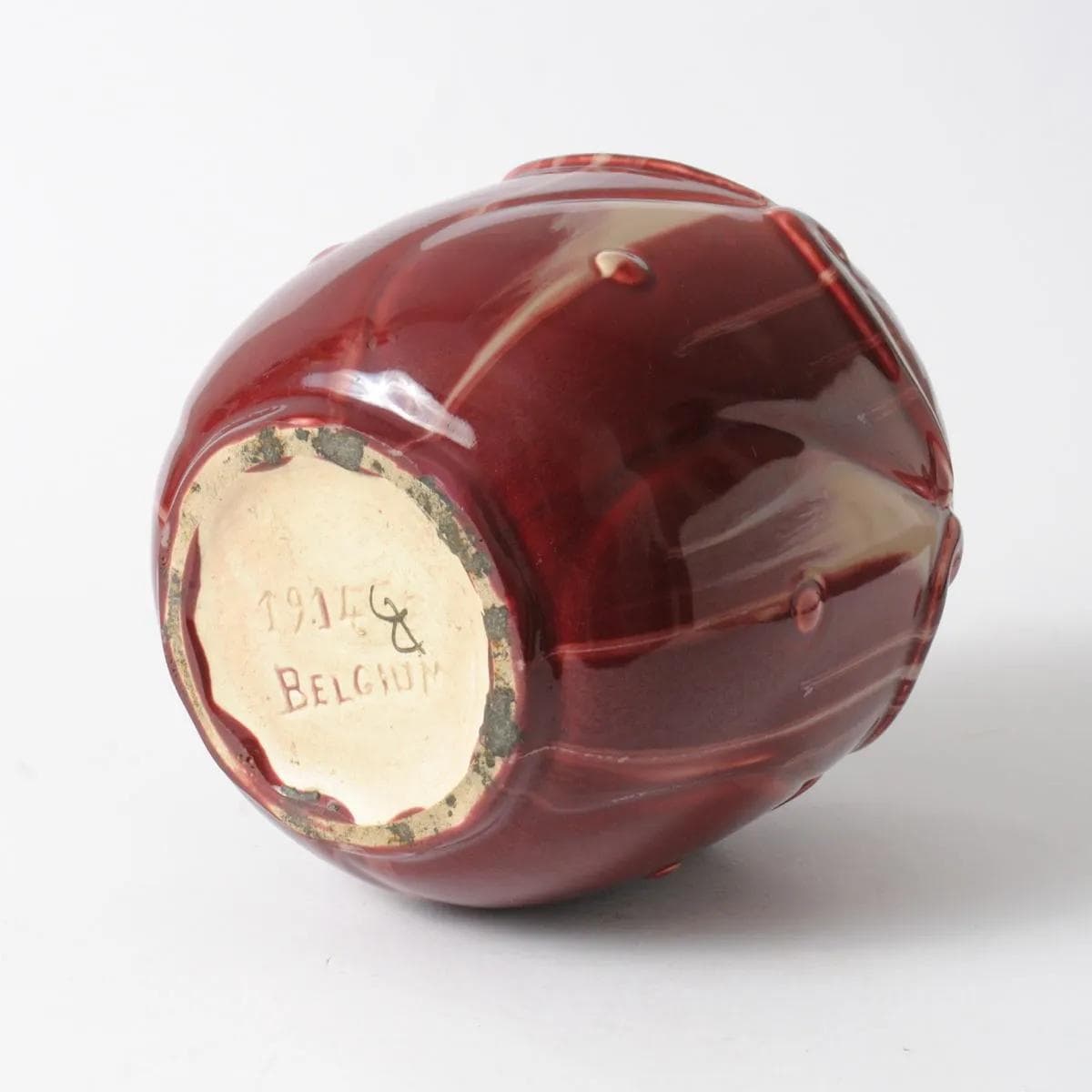 Art Nouveau Vase, red, ceramics, Faiencerie Thulin, Belgium, early 20th c. - 164559