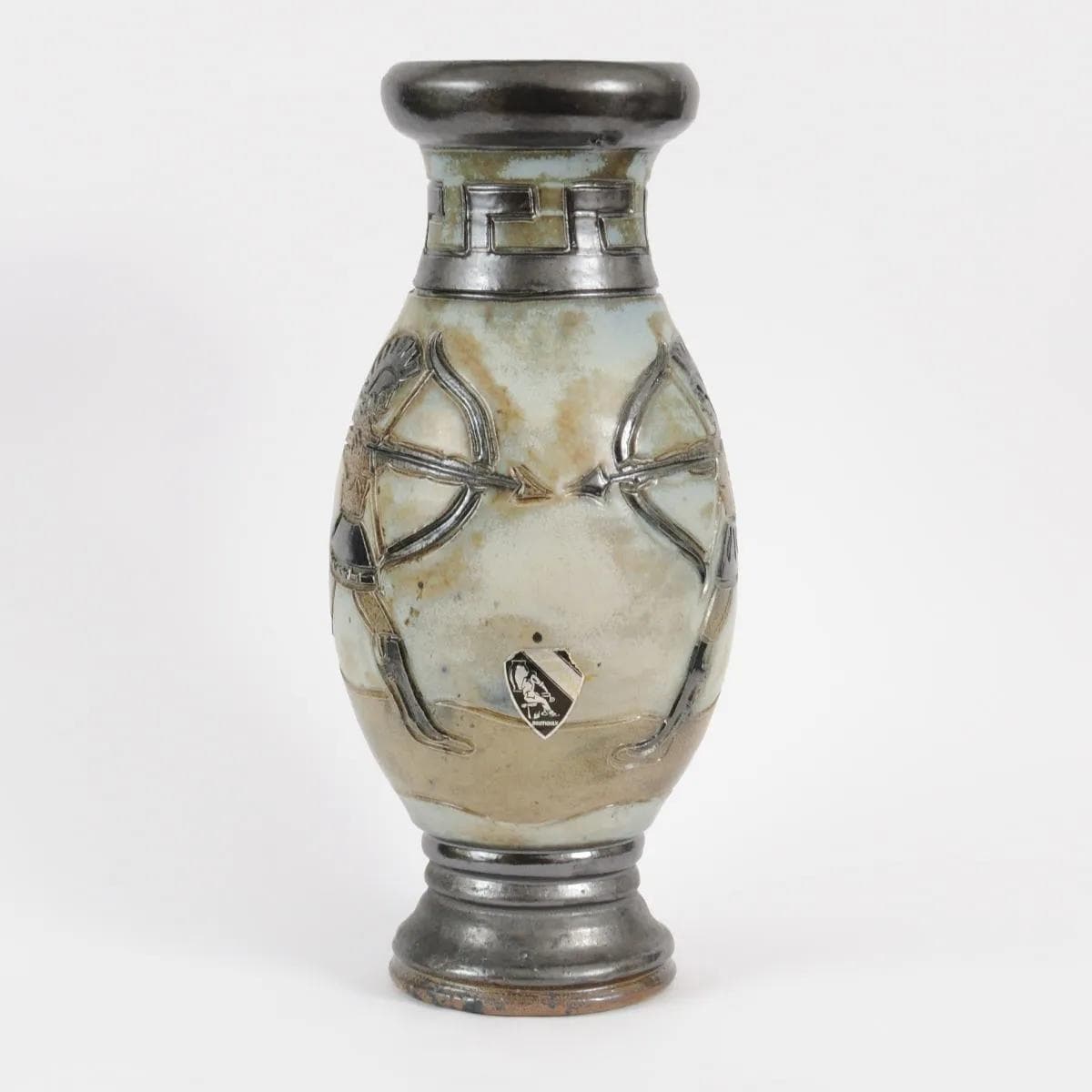 Wazon, kamionka multikolor, proj. R. Guerin, Belgia, lata 40. - 164542