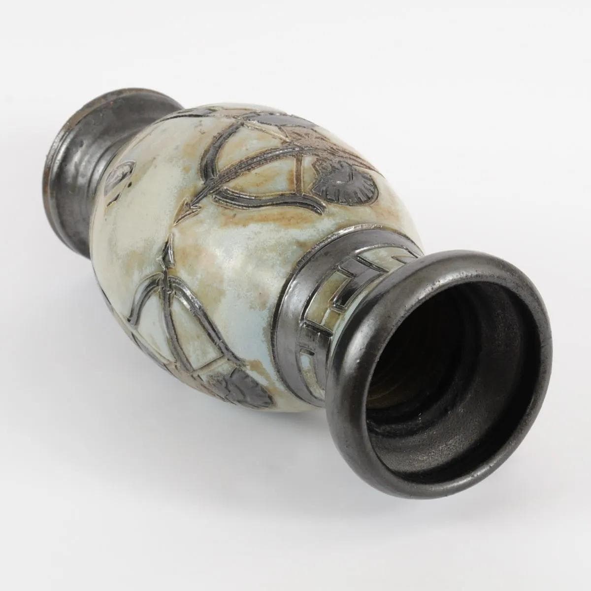 Wazon, kamionka multikolor, proj. R. Guerin, Belgia, lata 40. - 164544