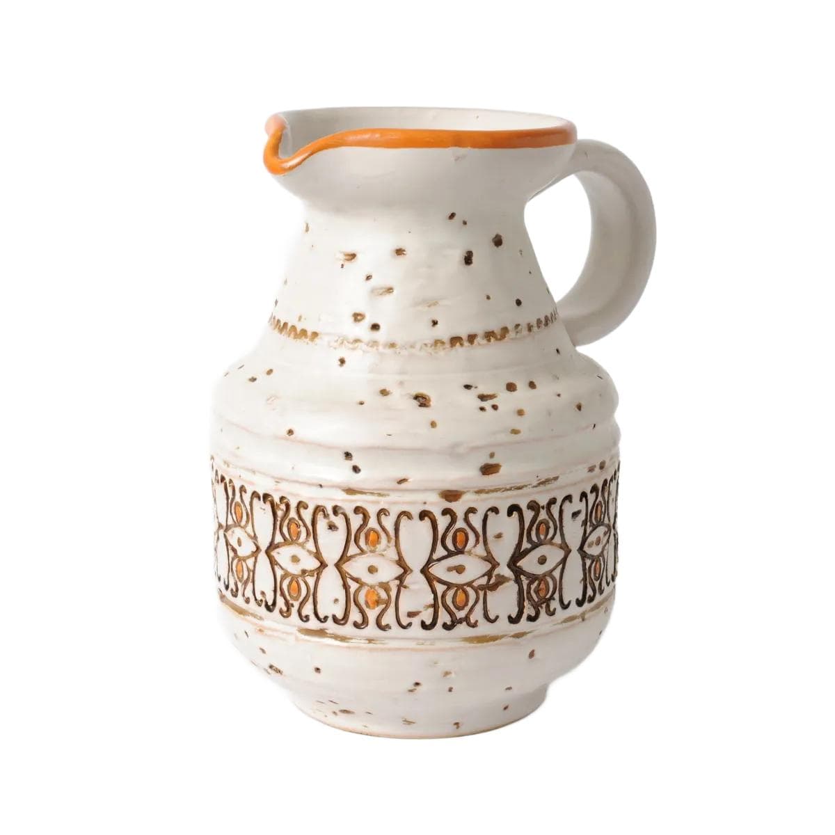 Jug, white ceramic, Italy, 1970s.