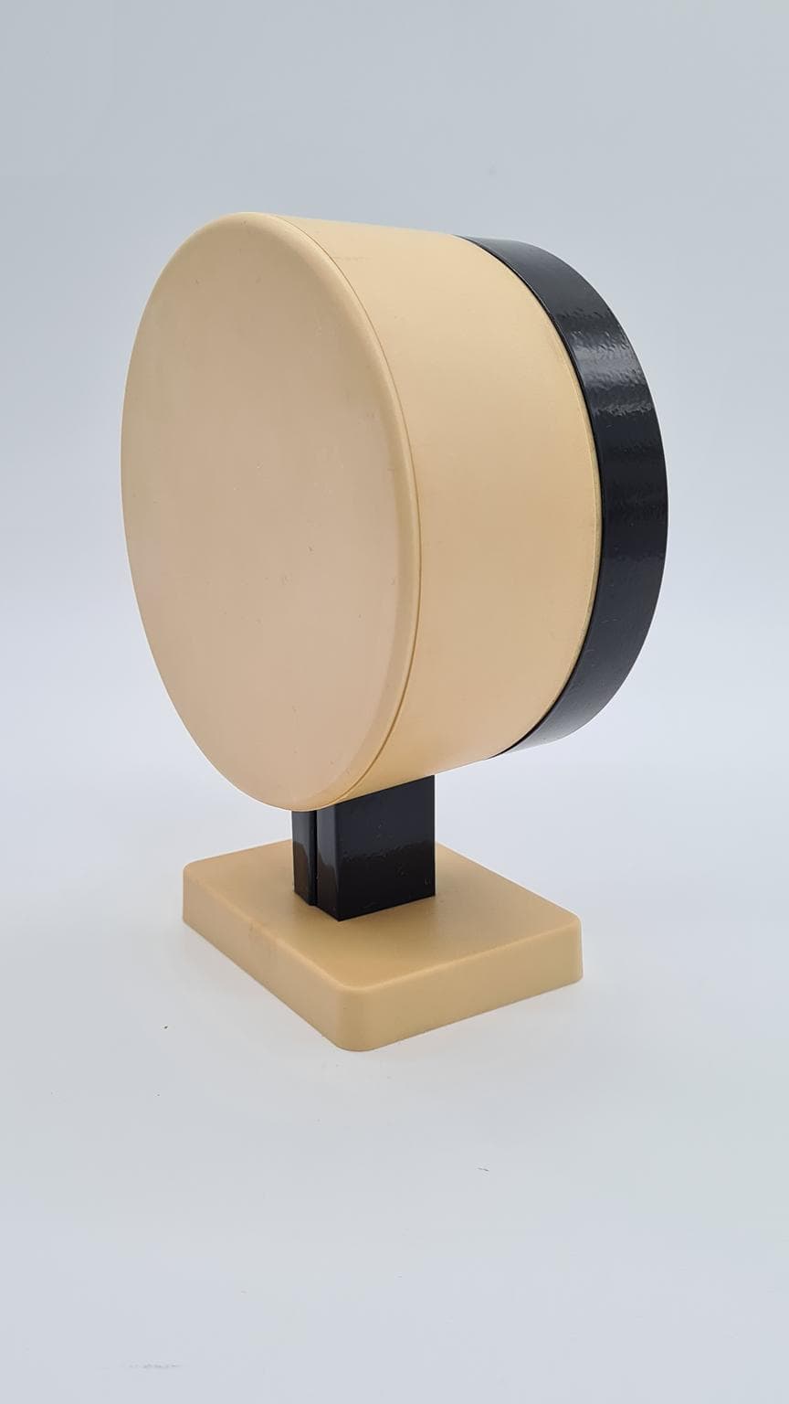 Zegar biurkowy Space Age, beżowy, plastik, NRD, lata 70. - 164929