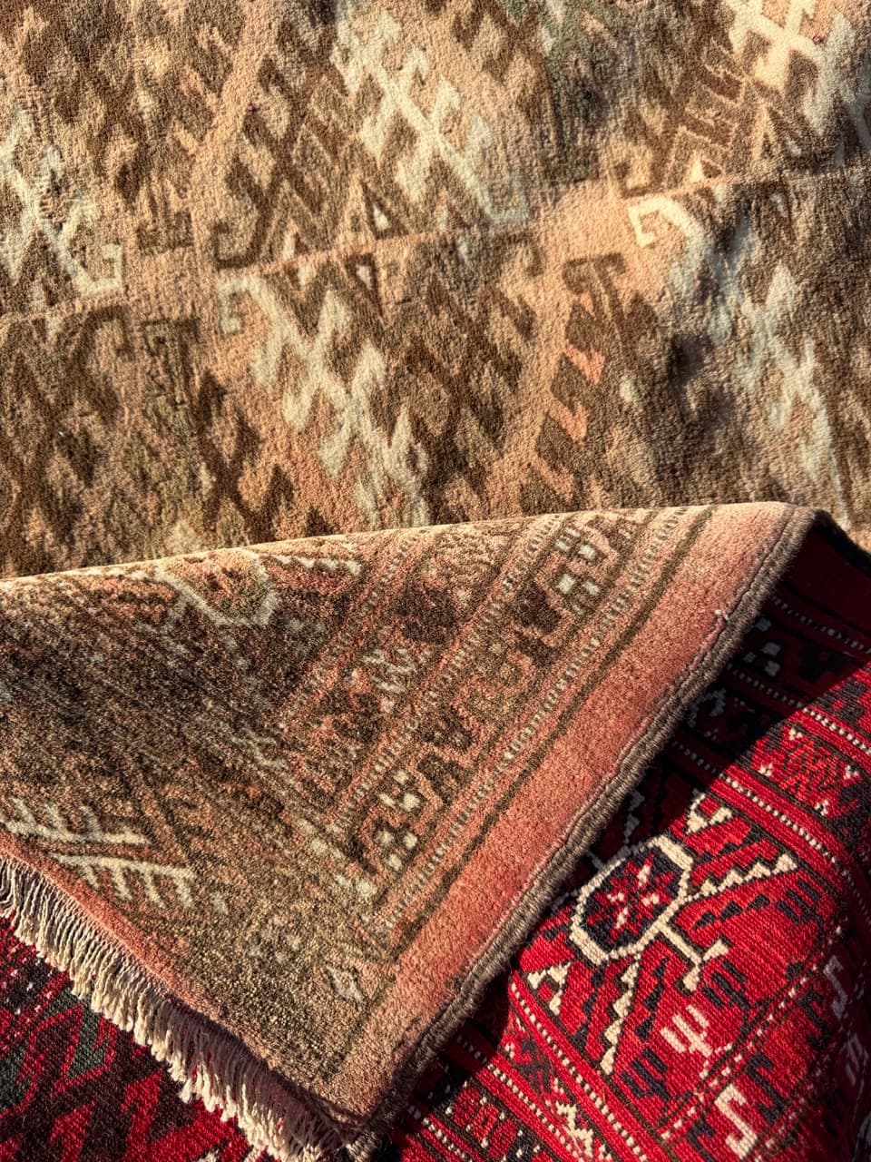 Dywan Turkmen, multikolor, wełna, Afganistan, lata 50. - 164955