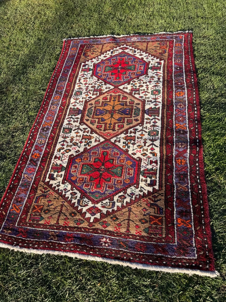 Dywan perski Hamadan, multikolor, wełna, Iran, lata 90. - 166870