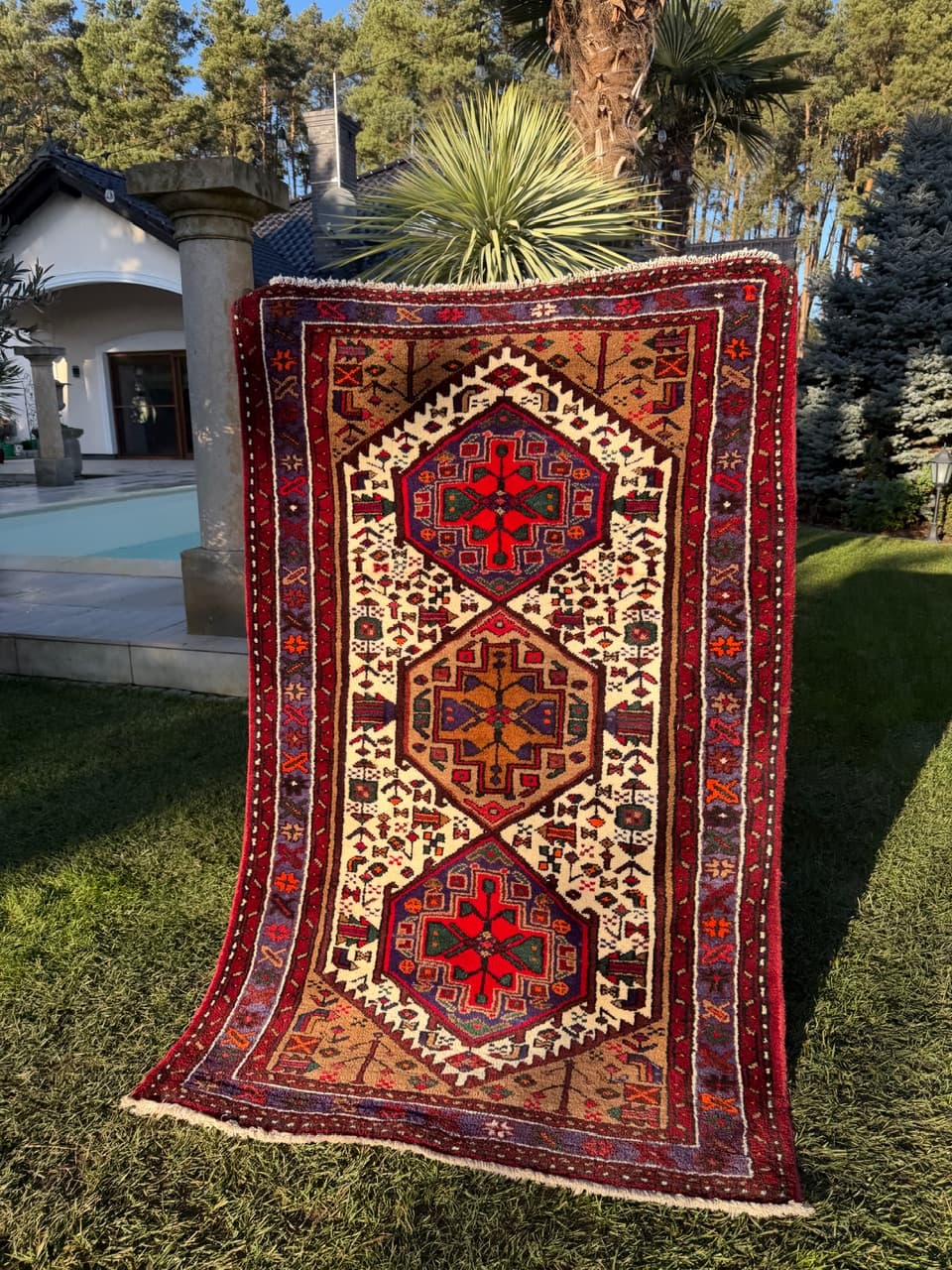 Dywan perski Hamadan, multikolor, wełna, Iran, lata 90. - 166860