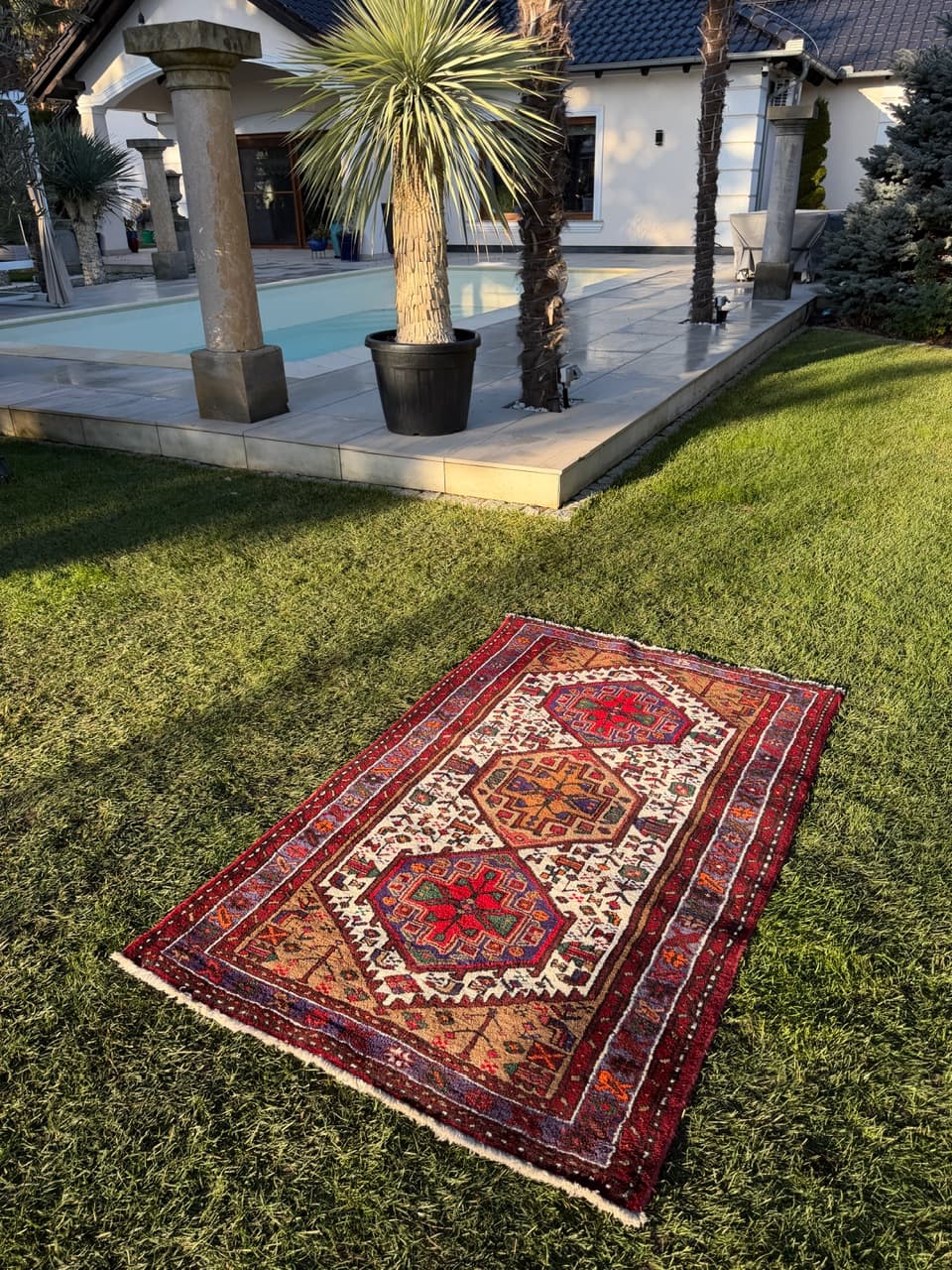 Dywan perski Hamadan, multikolor, wełna, Iran, lata 90. - 166868