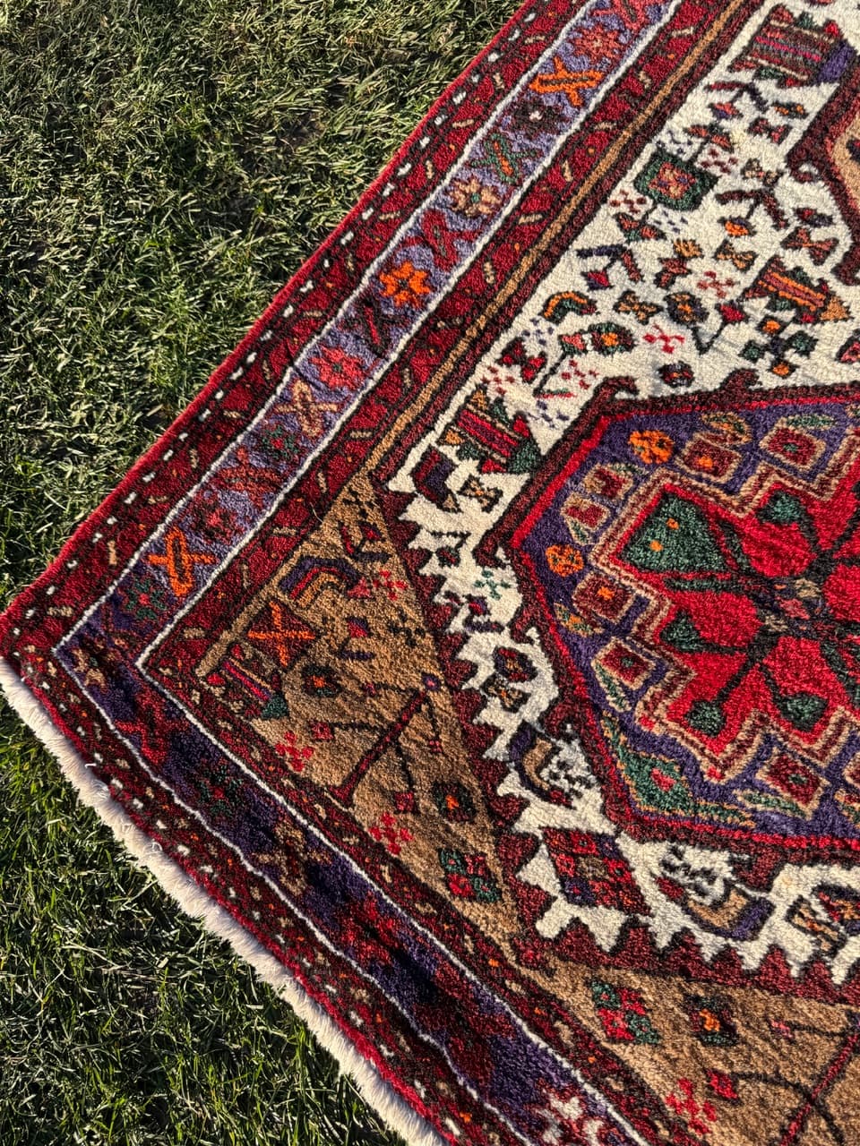 Dywan perski Hamadan, multikolor, wełna, Iran, lata 90. - 166871