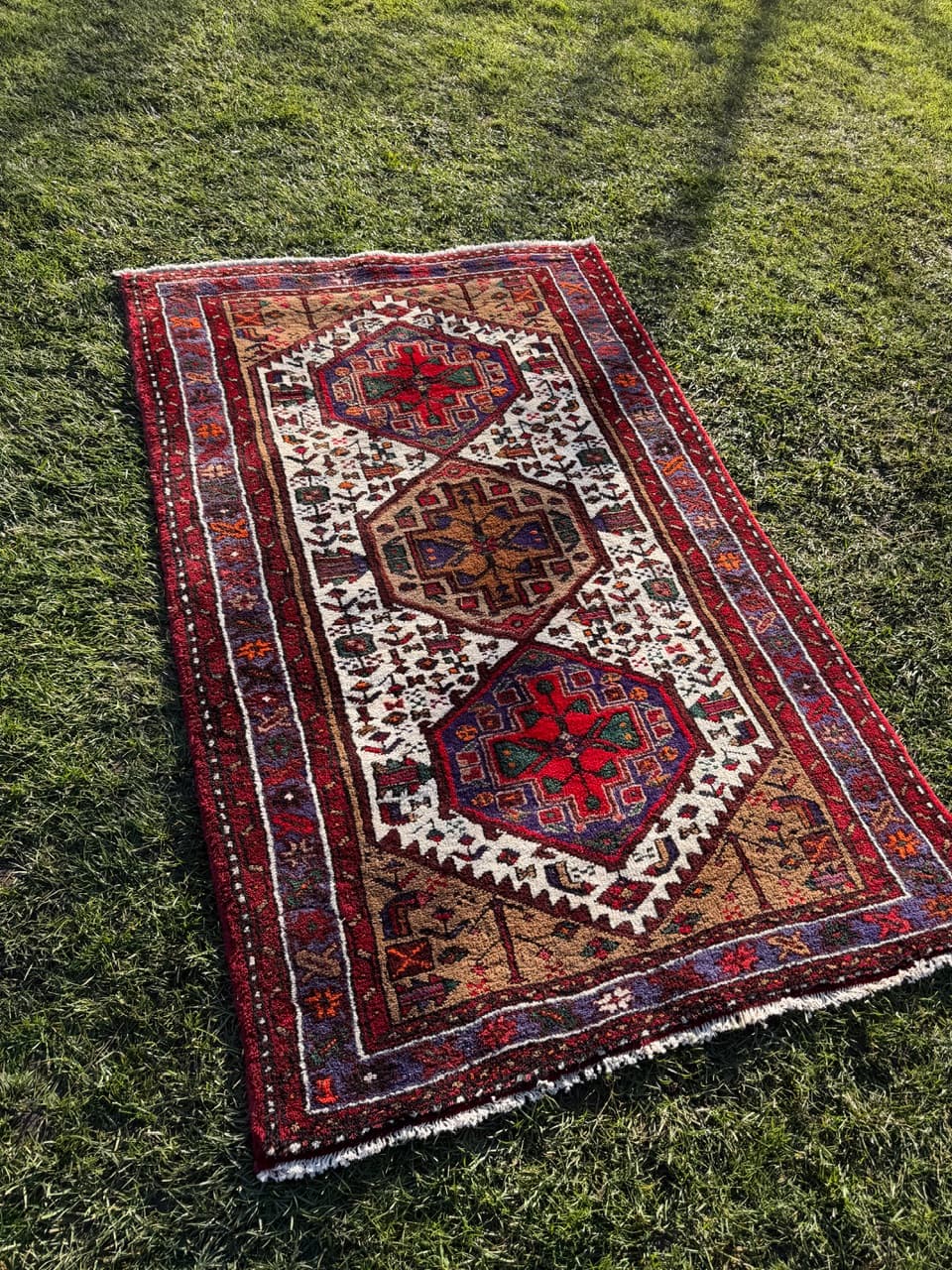 Dywan perski Hamadan, multikolor, wełna, Iran, lata 90. - 166866