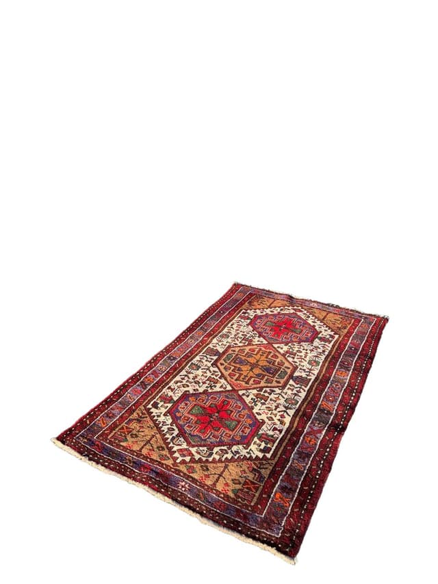 Dywan perski Hamadan, multikolor, wełna, Iran, lata 90. - WYMIARY