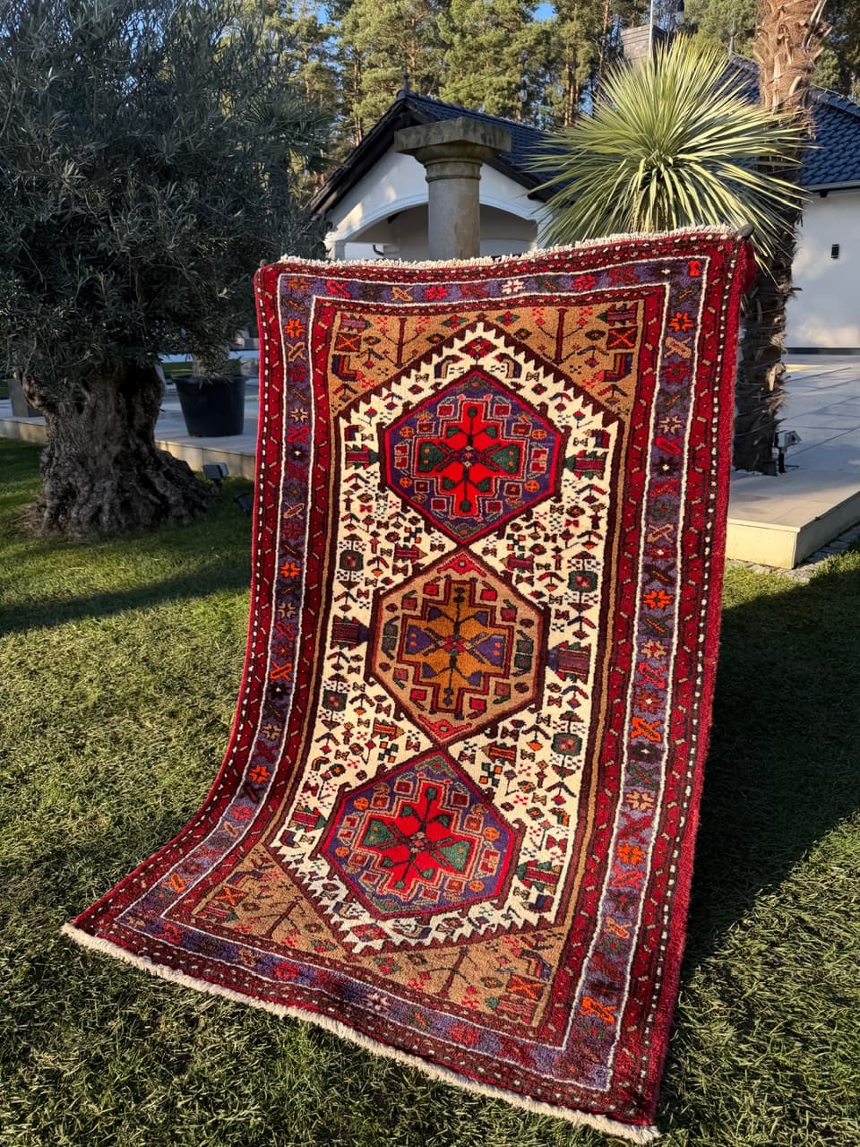 Dywan perski Hamadan, multikolor, wełna, Iran, lata 90. - 166861