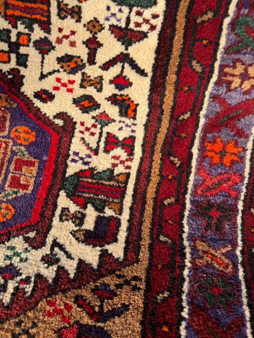 Dywan perski Hamadan, multikolor, wełna, Iran, lata 90. - 166864