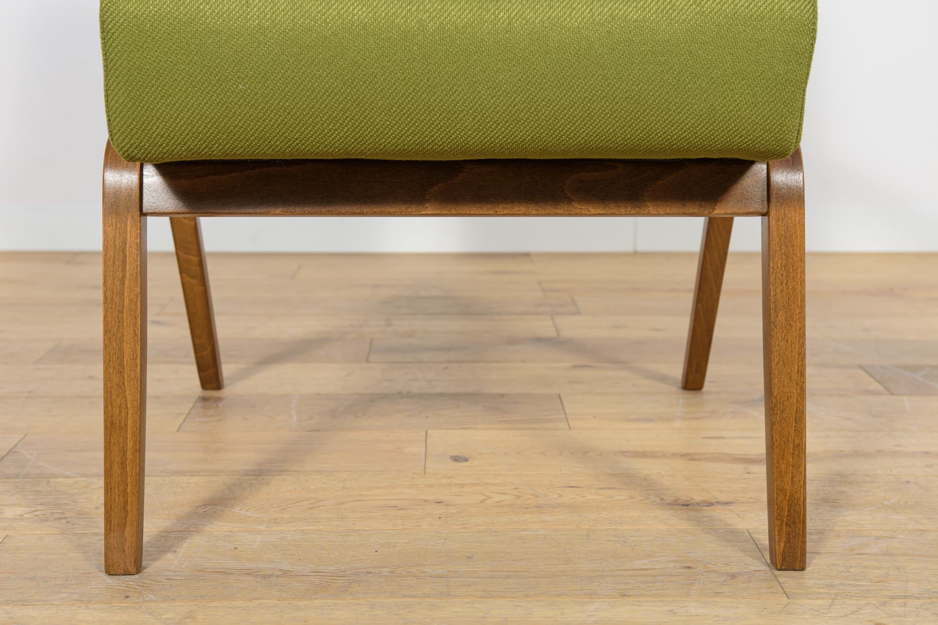 Armchair 53693, wood, green wool, by S. Selmanagic, Deutsche Werkstätten Hellerau, Germany, 1960s. - 166897