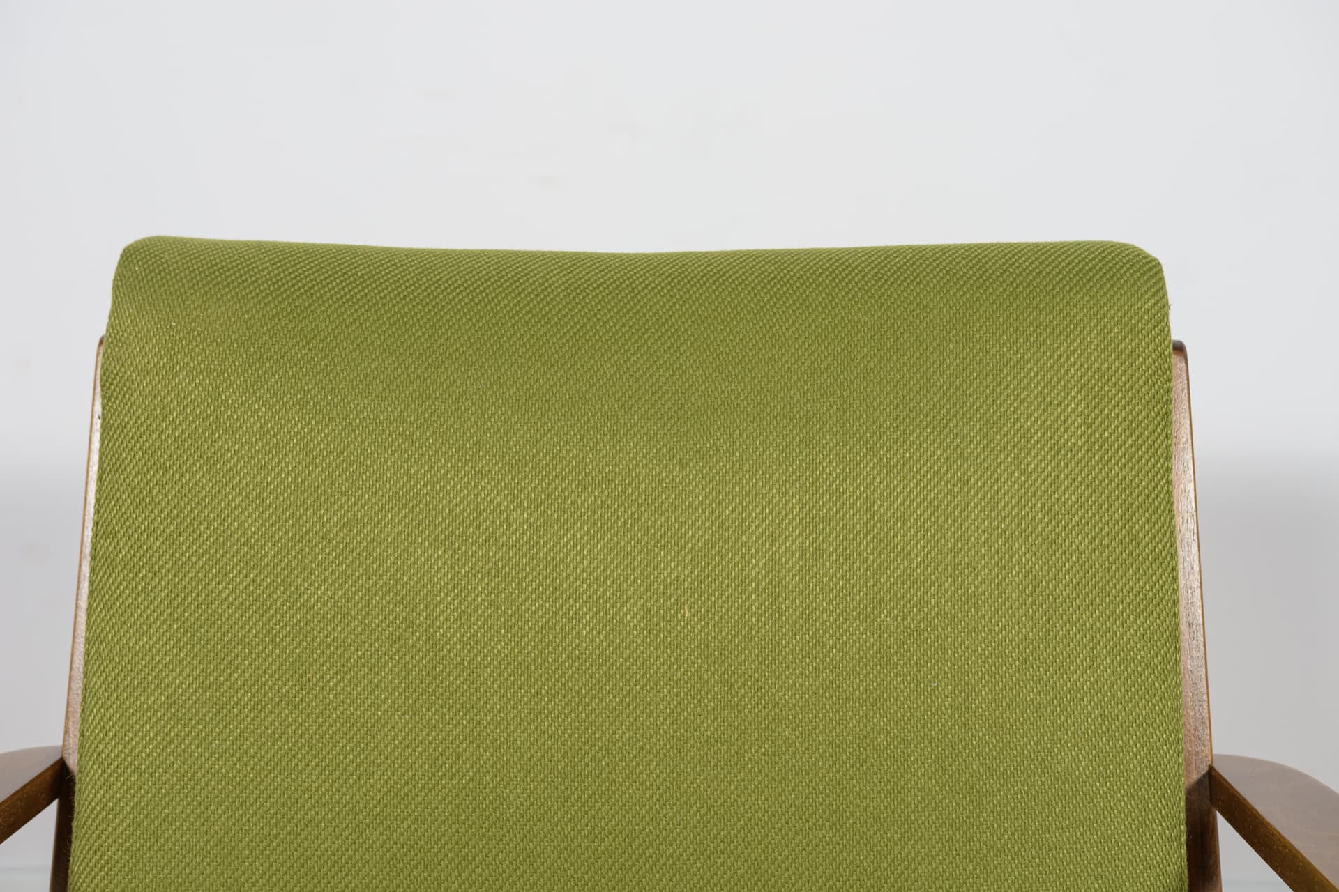 Armchair 53693, wood, green wool, by S. Selmanagic, Deutsche Werkstätten Hellerau, Germany, 1960s. - 166893