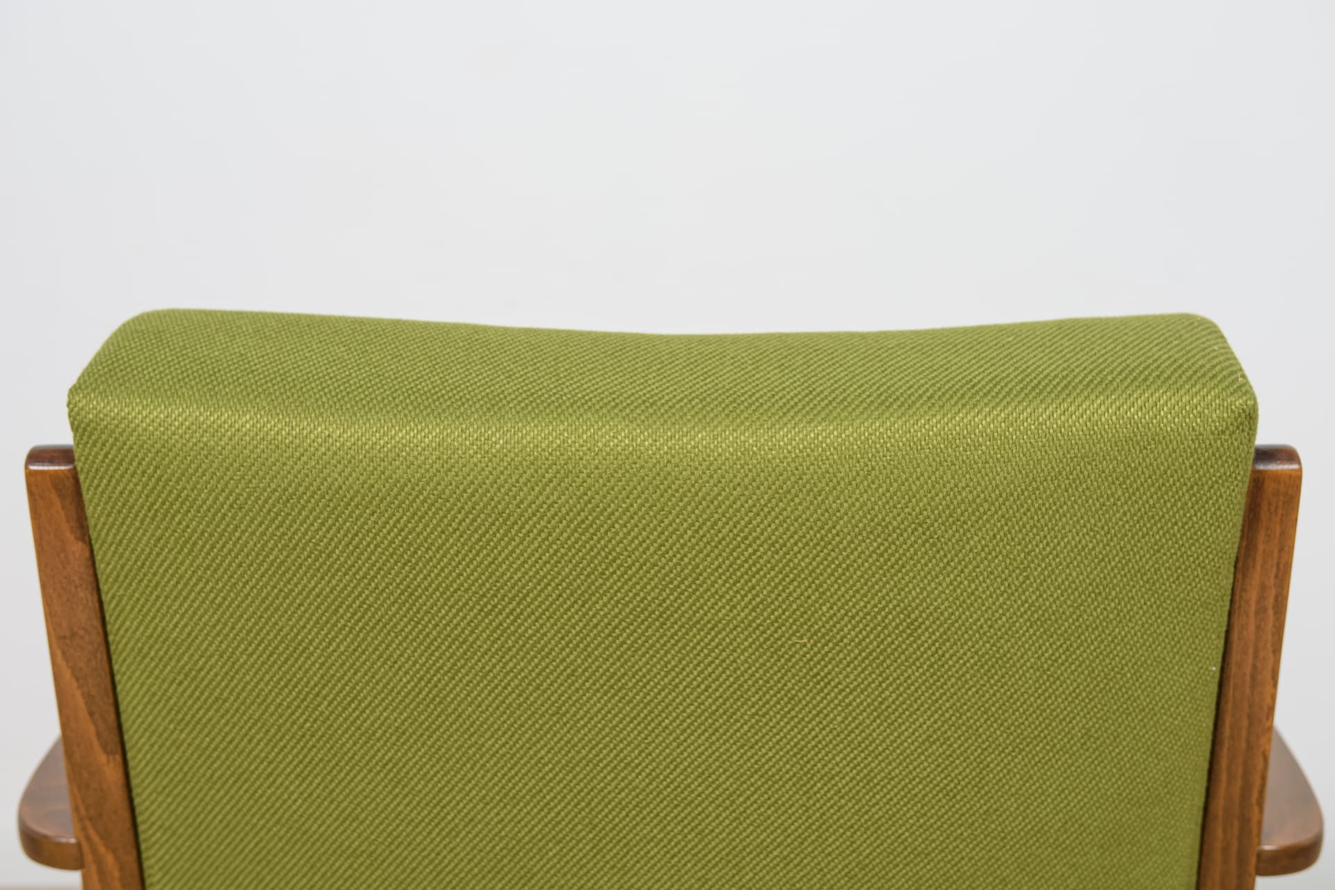 Armchair 53693, wood, green wool, by S. Selmanagic, Deutsche Werkstätten Hellerau, Germany, 1960s. - 166900