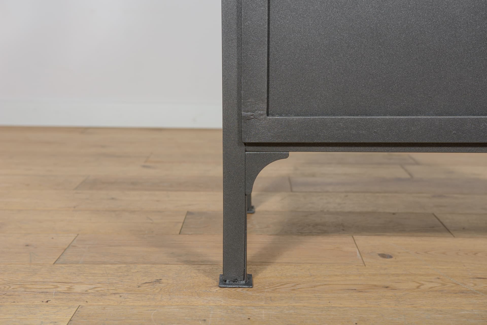 Medical cabinet, grey metal, Poland, 1950s. - 166918