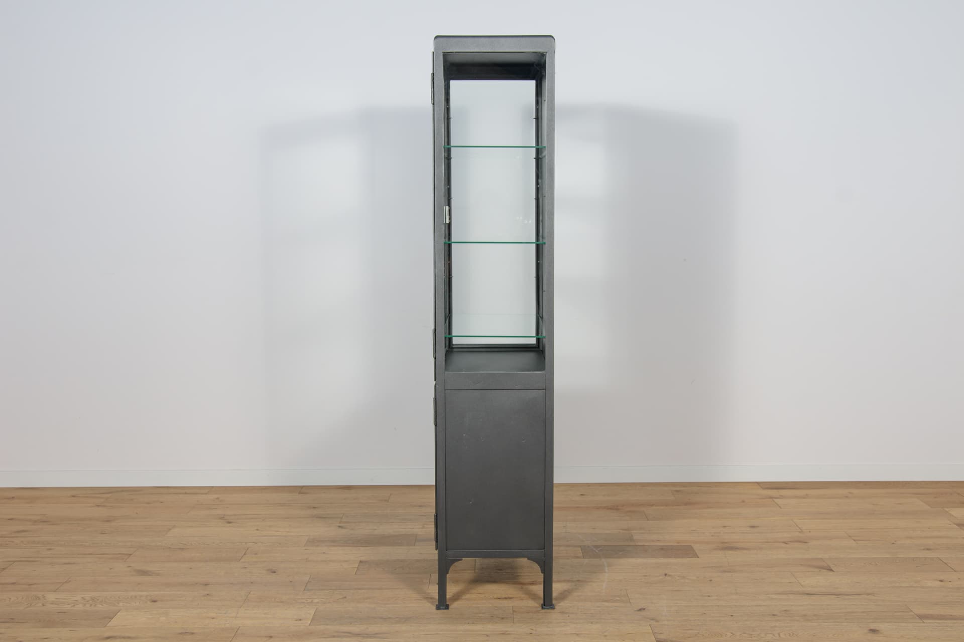 Medical cabinet, grey metal, Poland, 1950s. - 166908