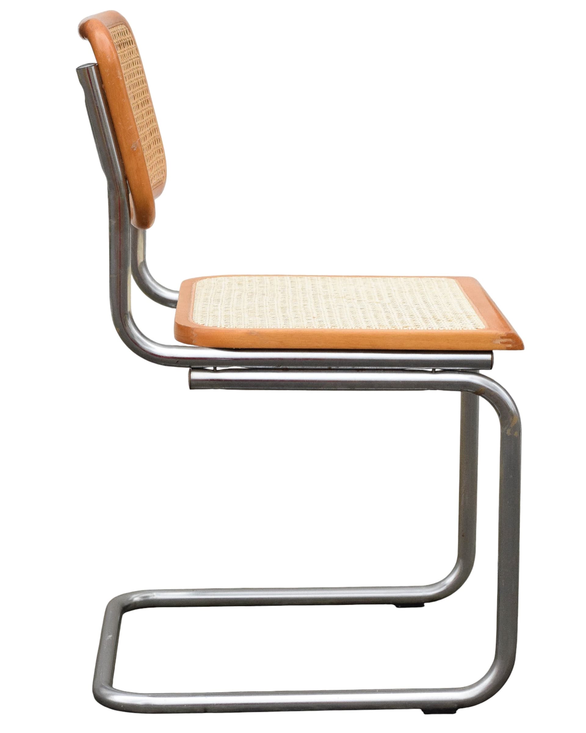 Komplet czterech krzeseł rattanowych wg projektu Cesca Marcela Breuera, Włochy, lata 80. - 166991