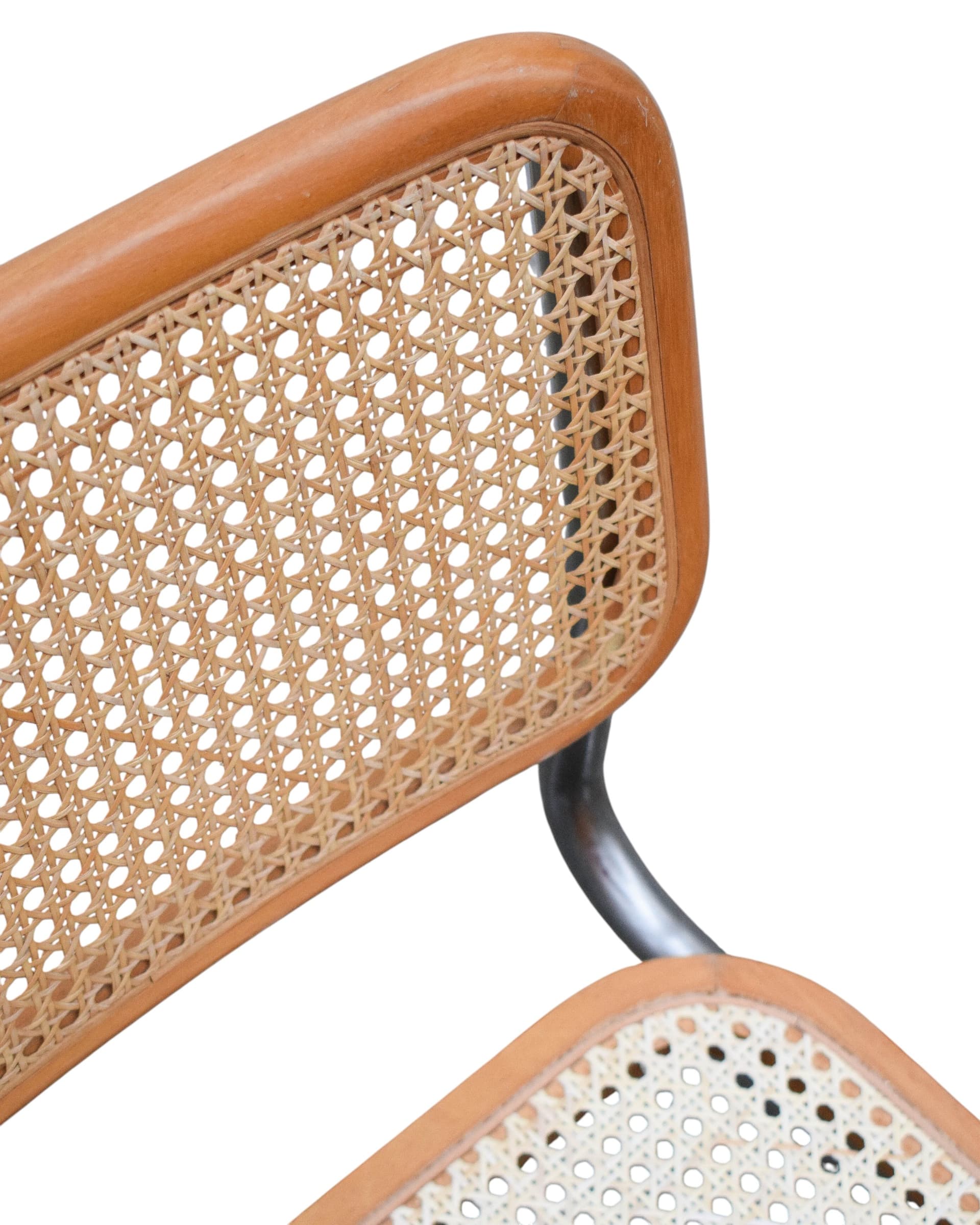 Komplet czterech krzeseł rattanowych wg projektu Cesca Marcela Breuera, Włochy, lata 80. - 166995