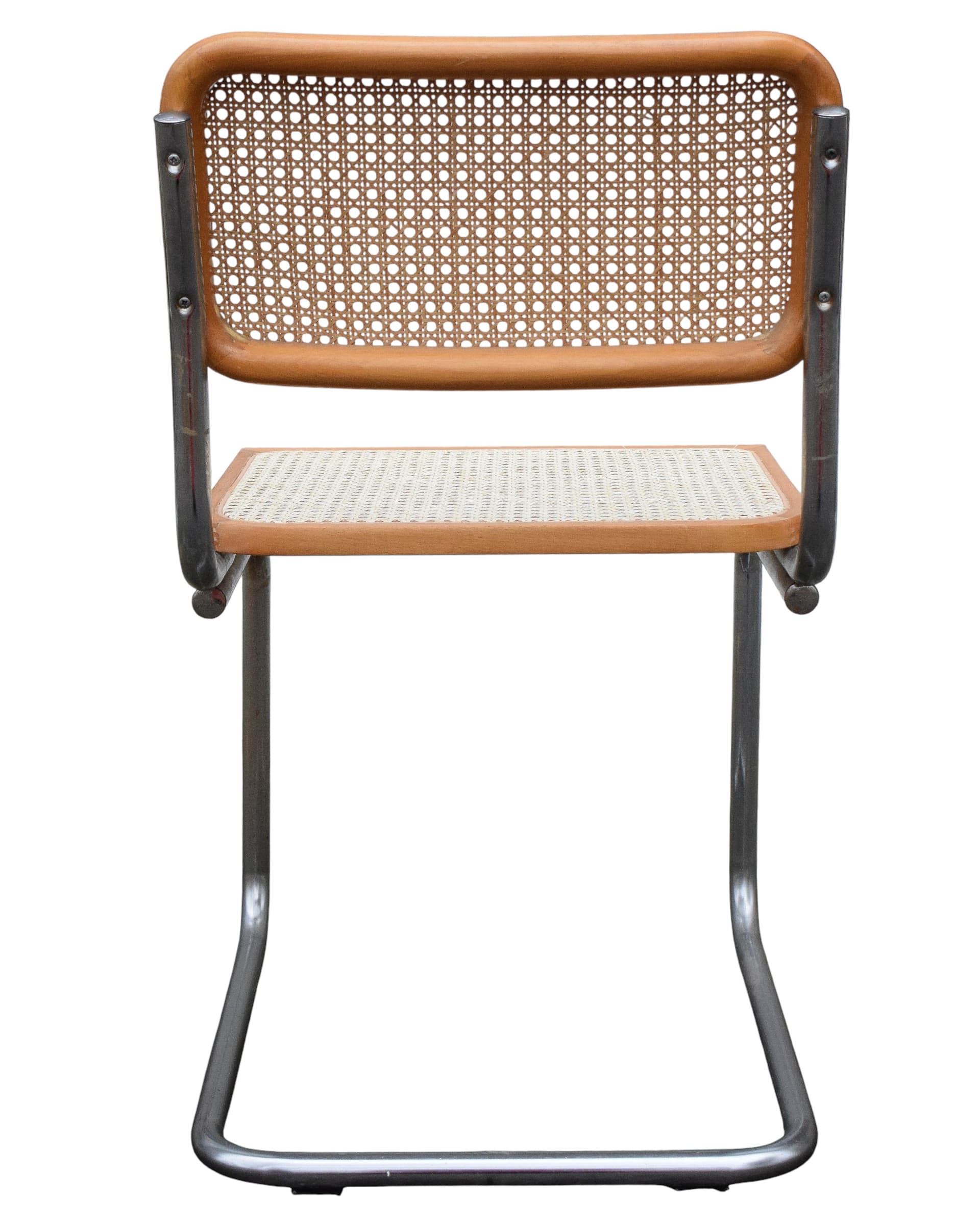 Komplet czterech krzeseł rattanowych wg projektu Cesca Marcela Breuera, Włochy, lata 80. - 166992