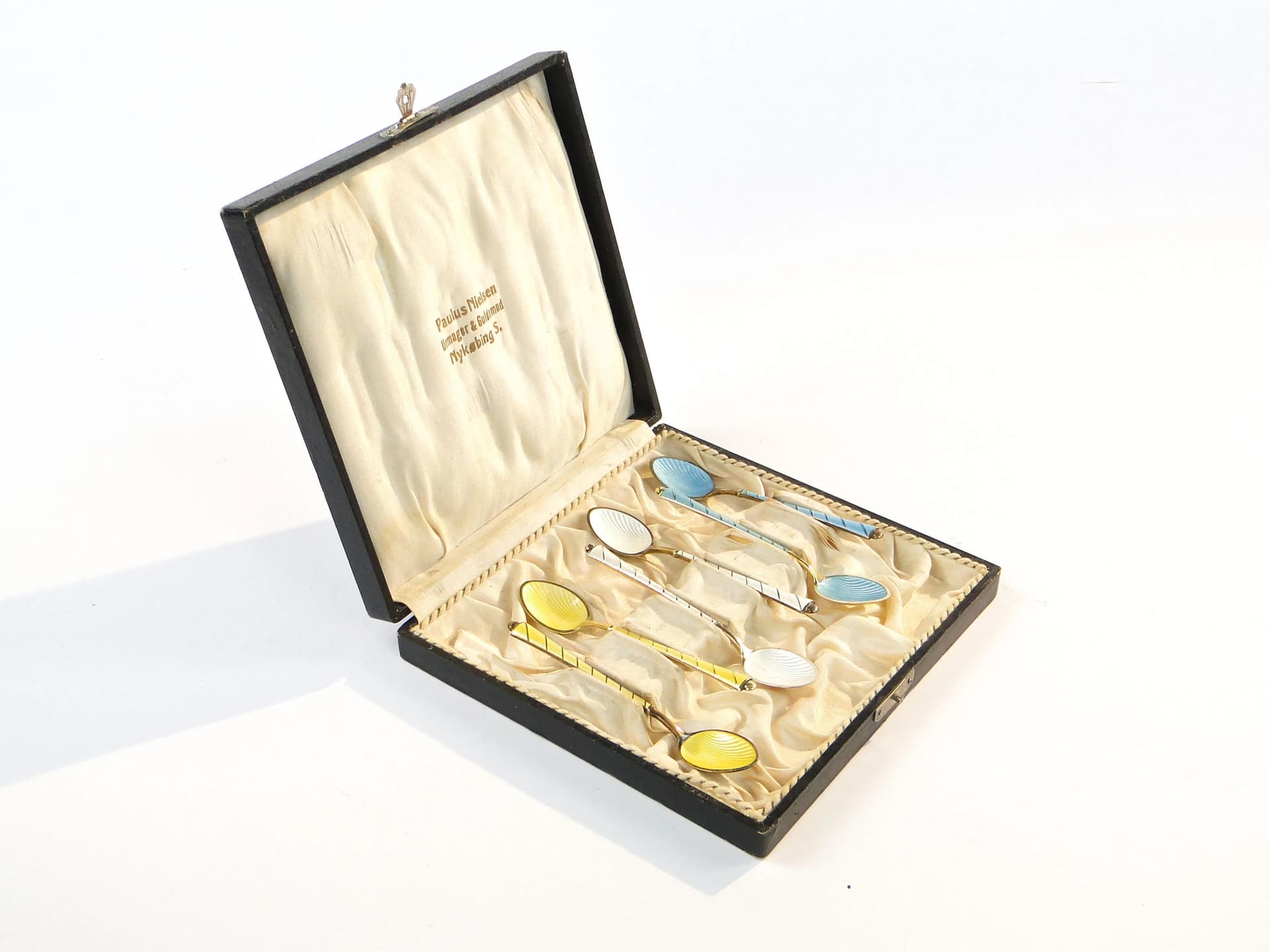 Cutlery set Art Deco, multicolor, gilt silver, Denmark, 1940s. - 10849