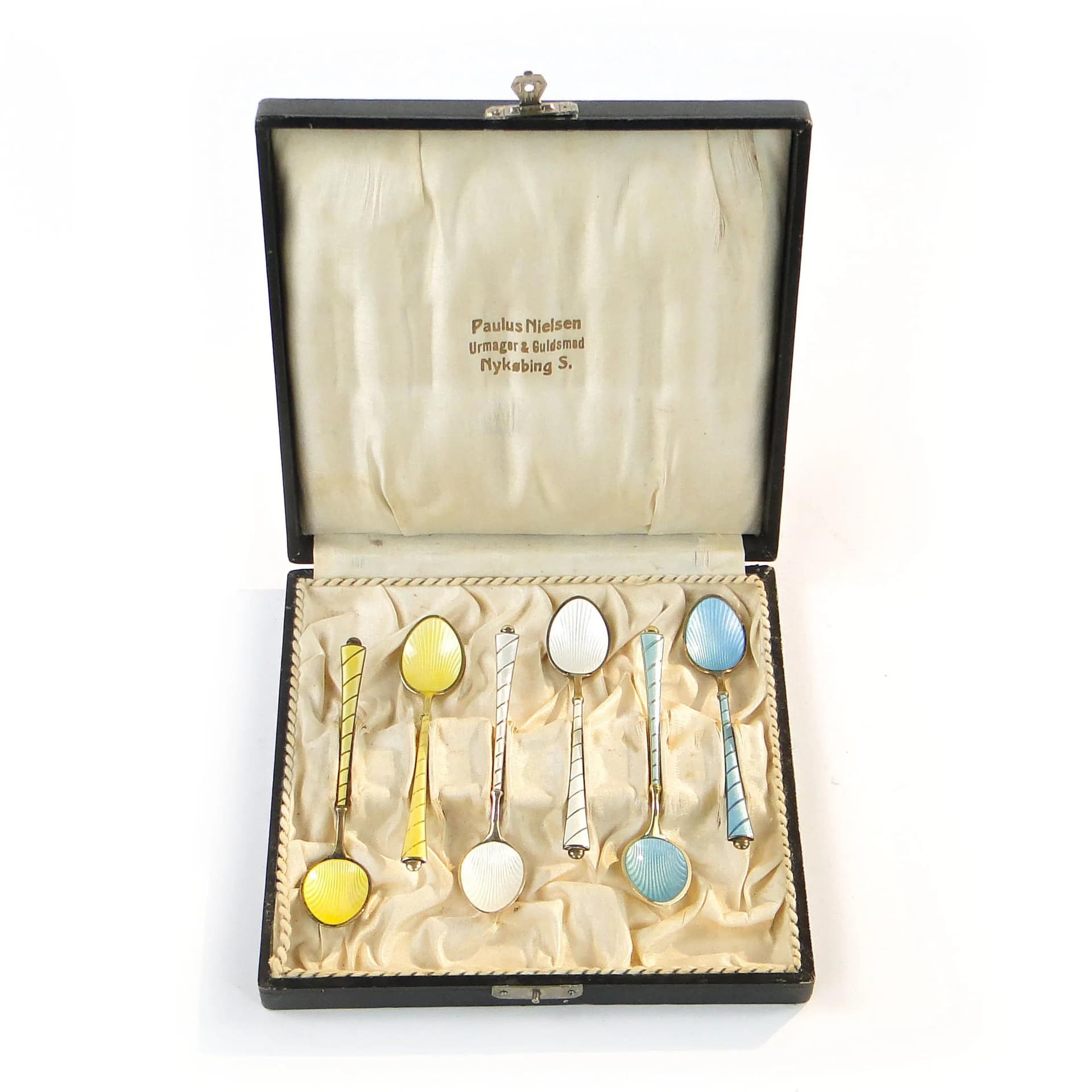 Cutlery set Art Deco, multicolor, gilt silver, Denmark, 1940s. - 10845