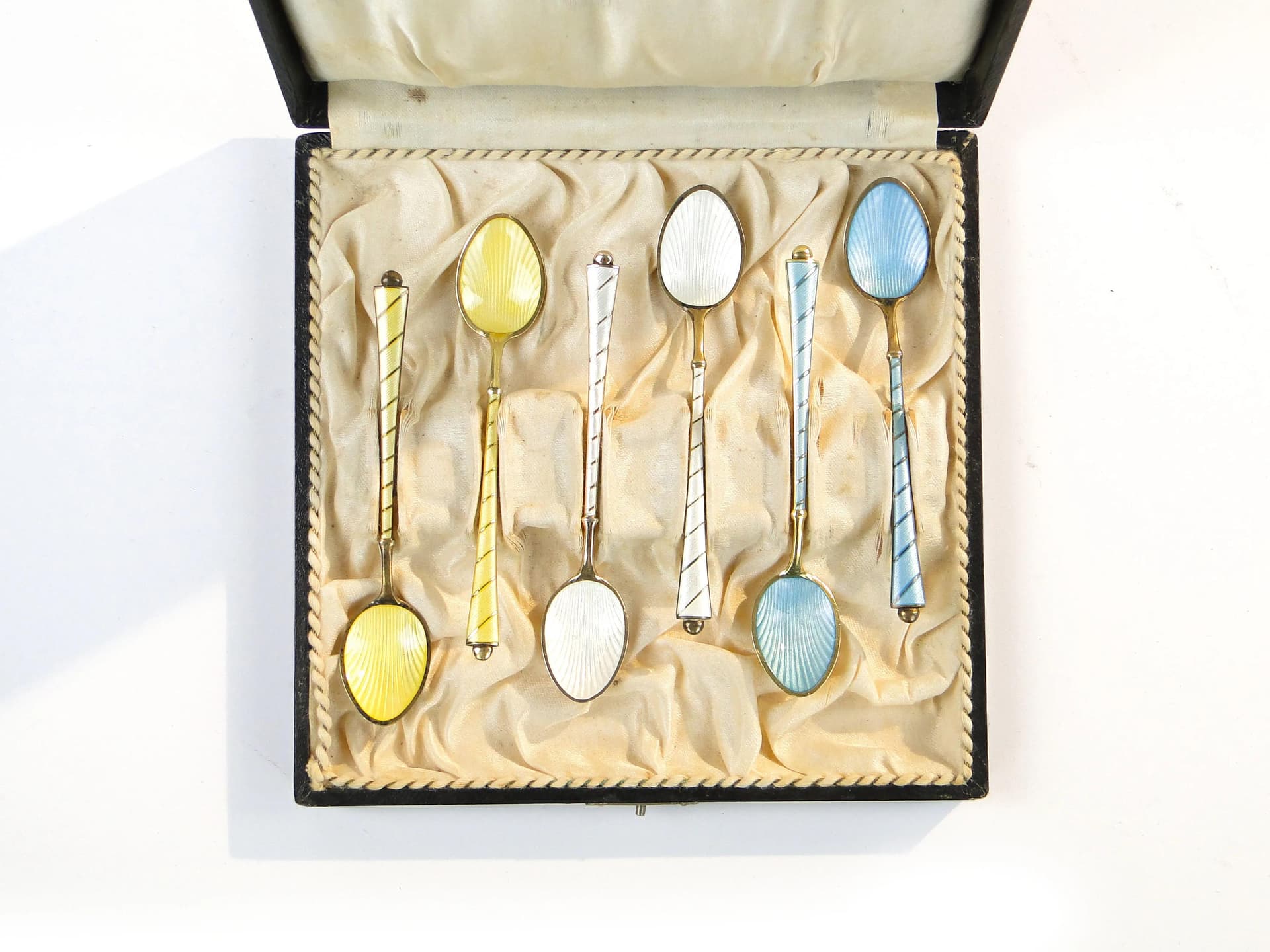 Cutlery set Art Deco, multicolor, gilt silver, Denmark, 1940s. - 10847