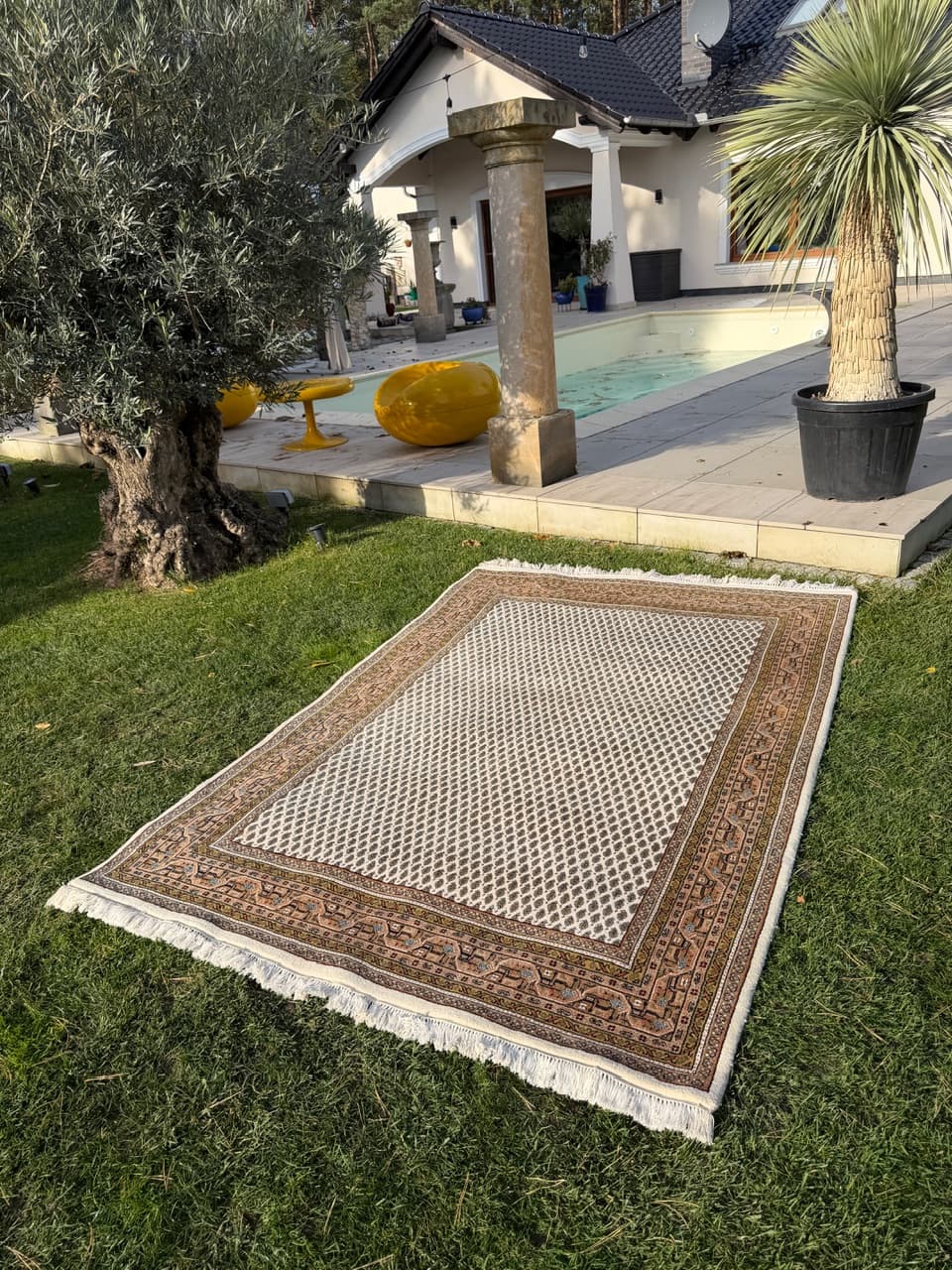 Persian Rug Indo Mir 260x165 cm, beige, wool, India - 167097